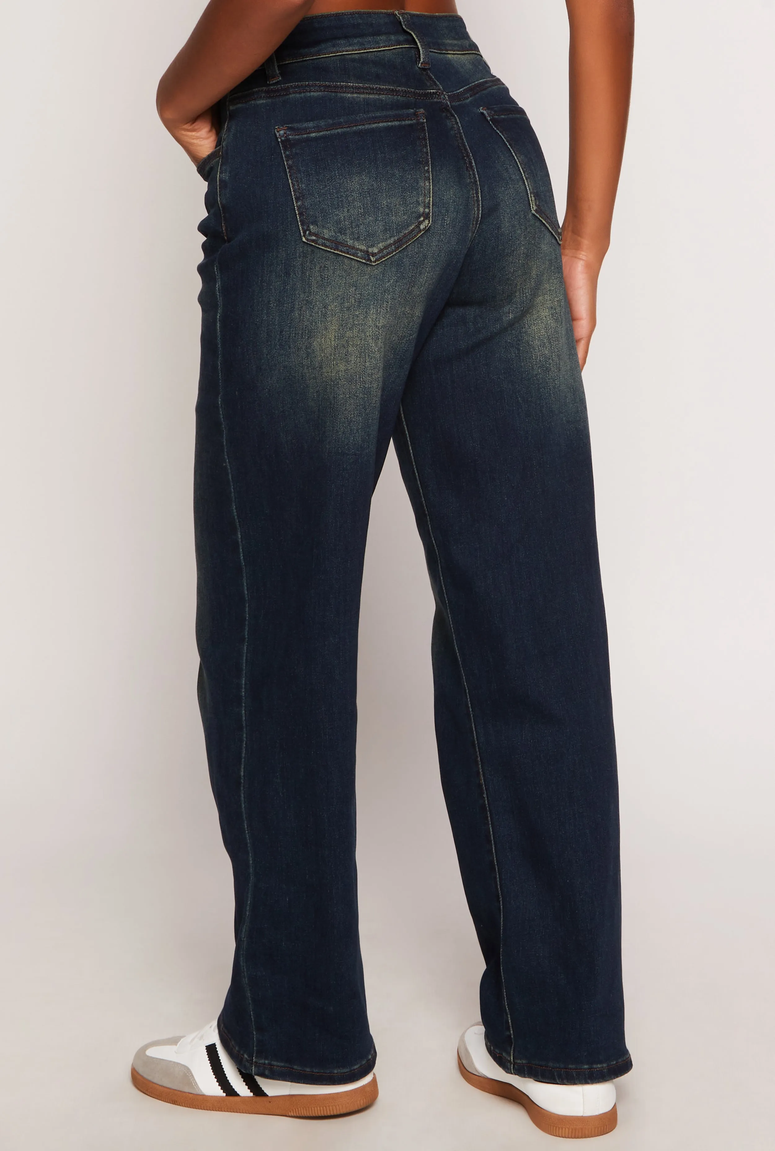 WAX Vintage Wash Wide Leg Jeans sold by Rainbow product image thumbnail 3