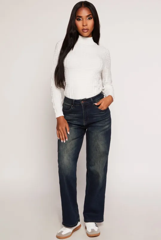 WAX Vintage Wash Wide Leg Jeans sold by Rainbow