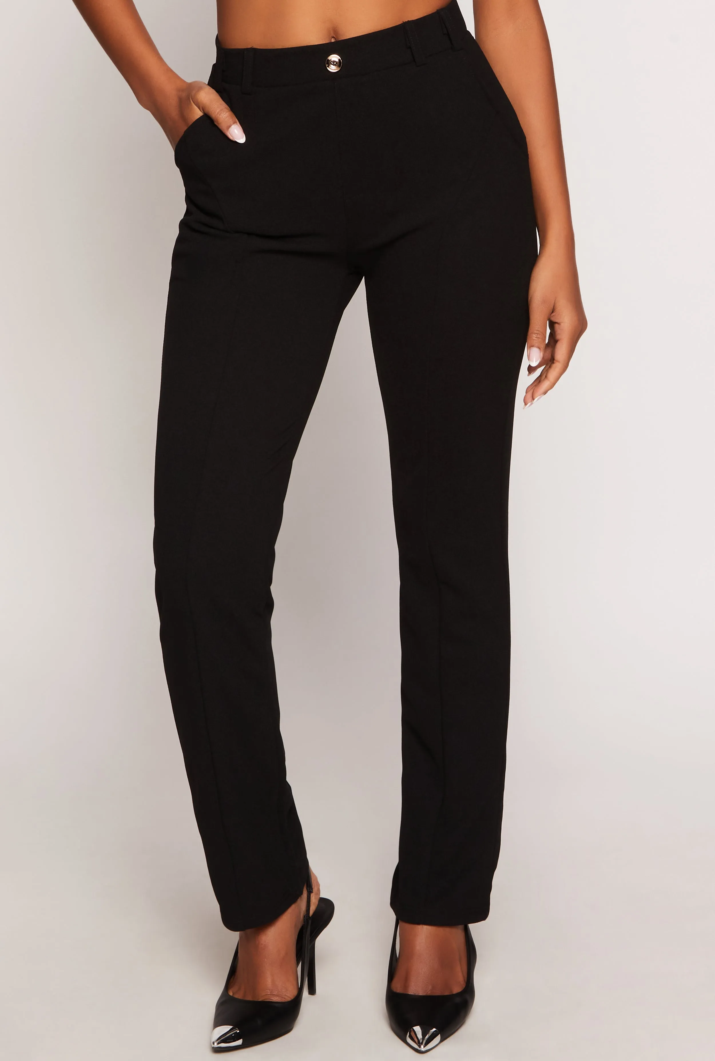 Crepe Knit Seamed Front Pull On Pants sold by Rainbow product image thumbnail 2