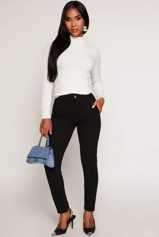 Crepe Knit Skinny Leg Pull On Pants sold by Rainbow