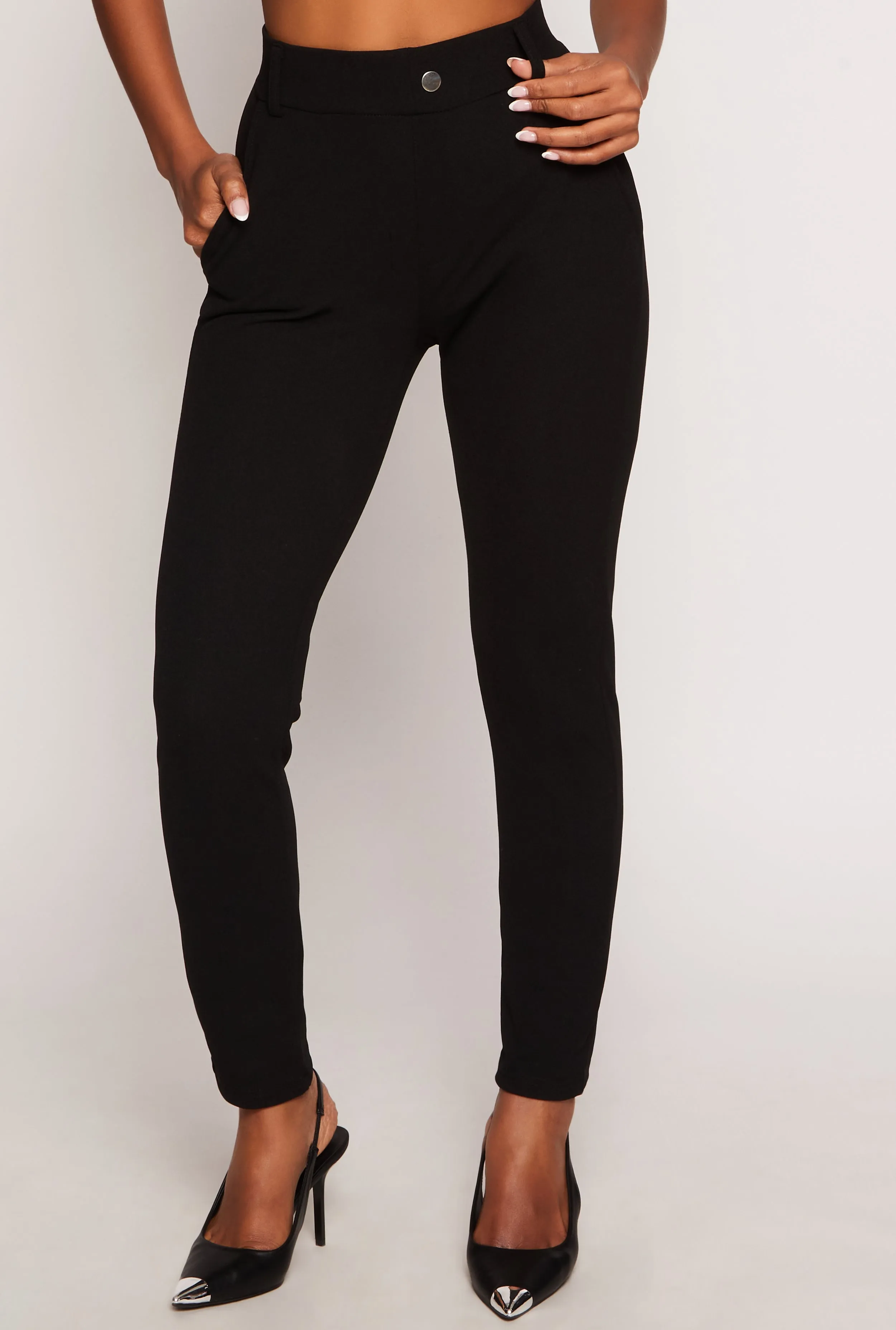 Crepe Knit Skinny Leg Pull On Pants sold by Rainbow product image thumbnail 2