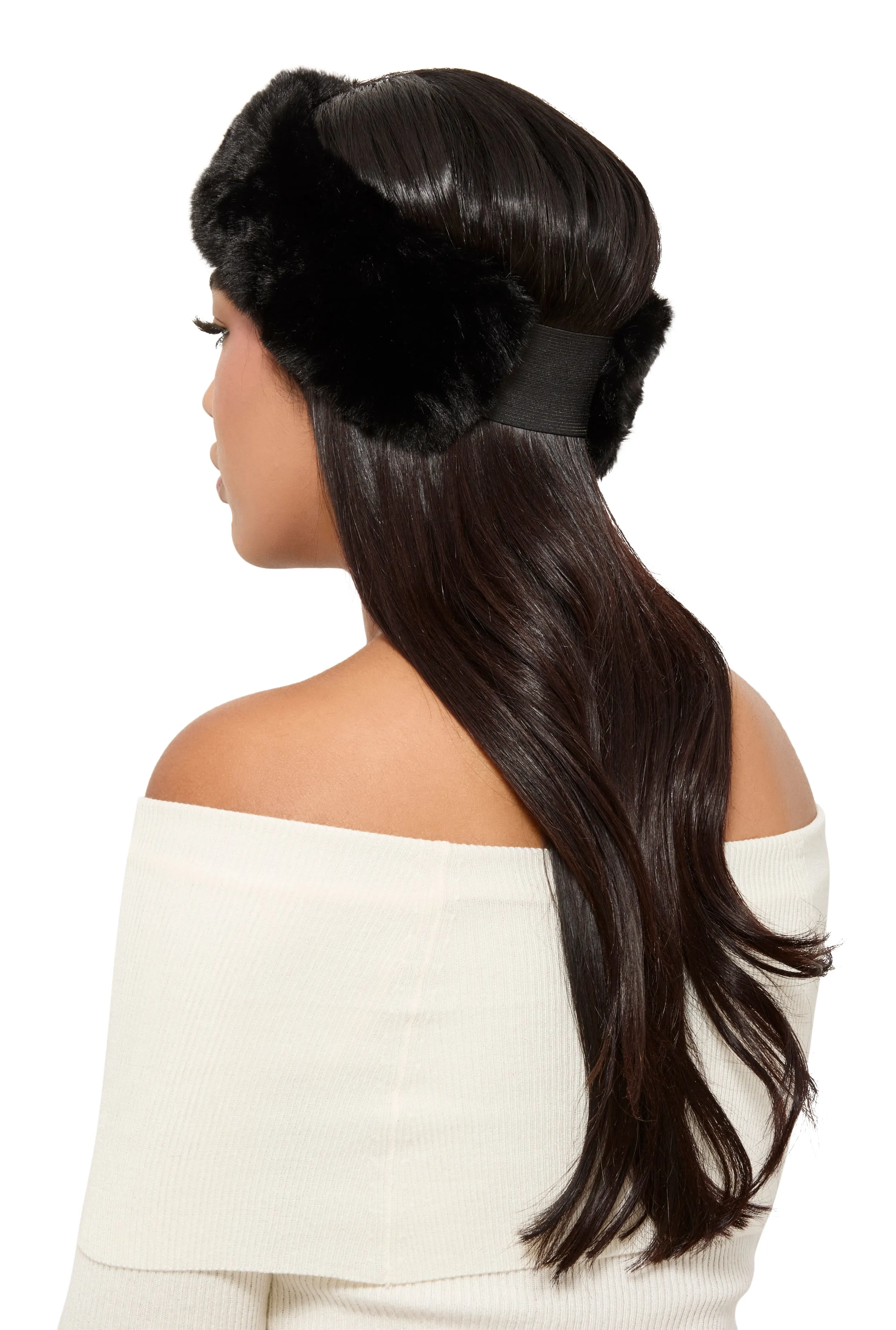 Faux Fur Elastic Back Head Wrap sold by Rainbow product image thumbnail 2