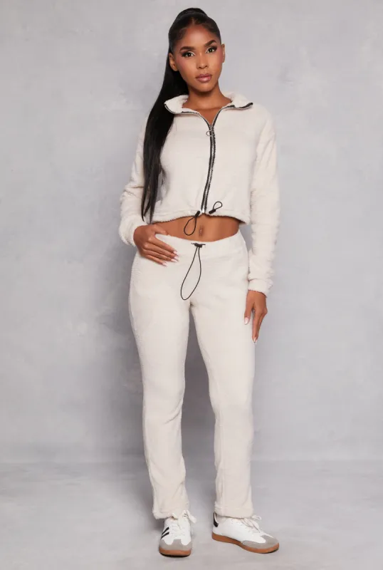 Toggle Drawstring Plush Pants sold by Rainbow