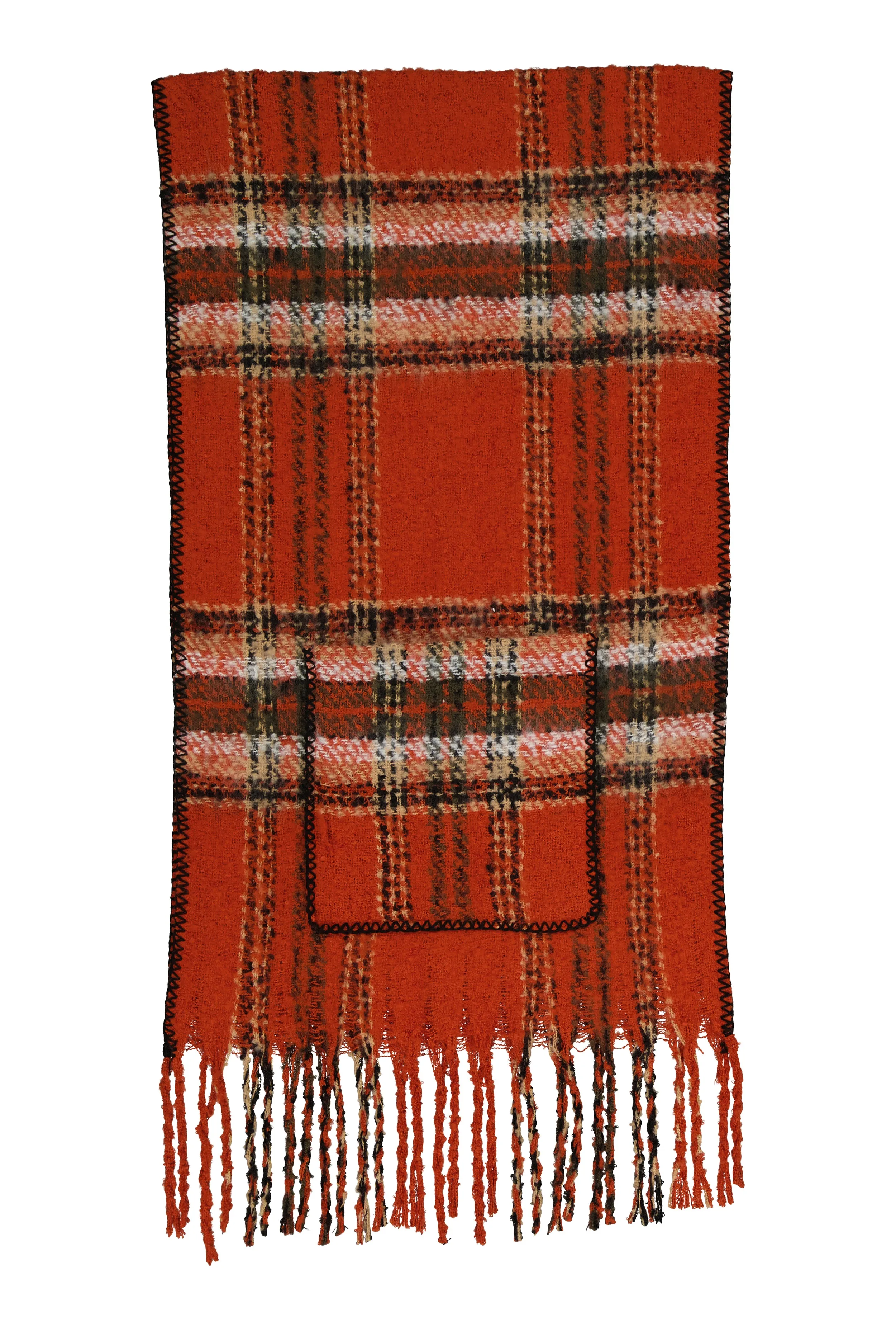 Boucle Plaid Pocket Scarf sold by Rainbow product image thumbnail 3