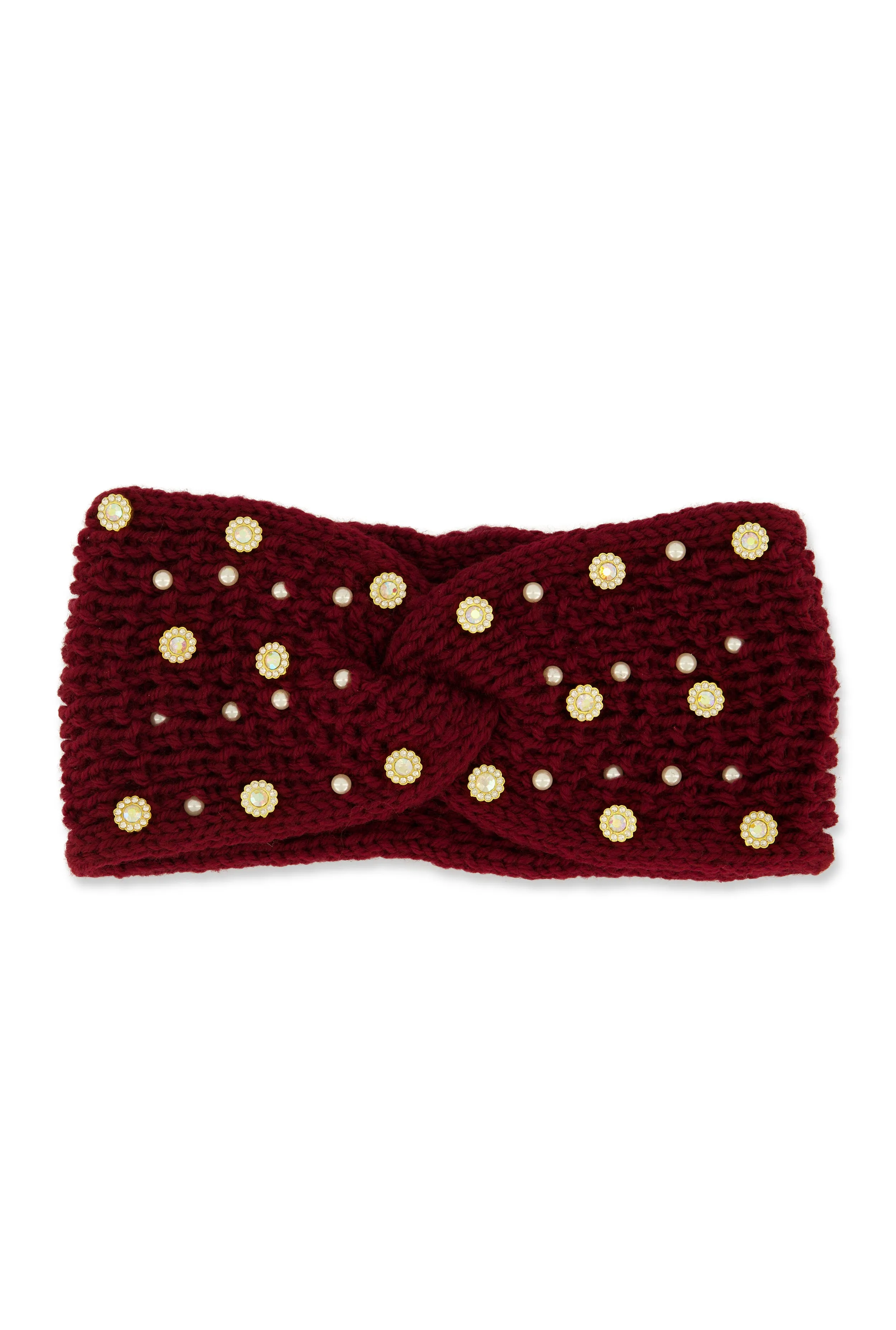 Rhinestone Faux Pearl Twist Front Head Wrap sold by Rainbow product image thumbnail 3