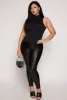 Plus Size Rhinestone Studded Mock Neck Top sold by Rainbow