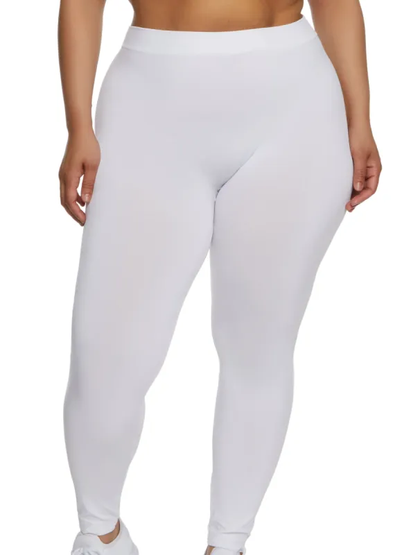 Plus Size Spandex High Waist Leggings sold by Rainbow