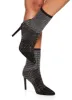 Rhinestone Stiletto Sock Booties sold by Rainbow