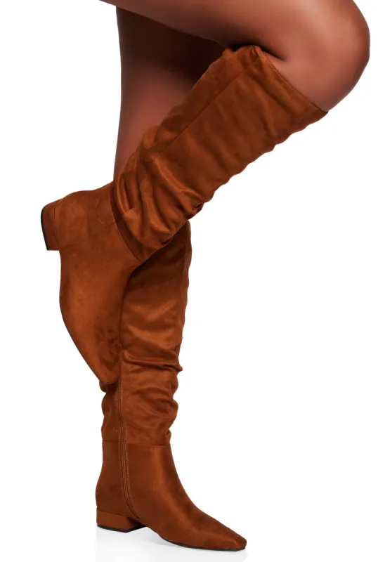 Ruched Pointed Toe Tall Boots sold by Rainbow