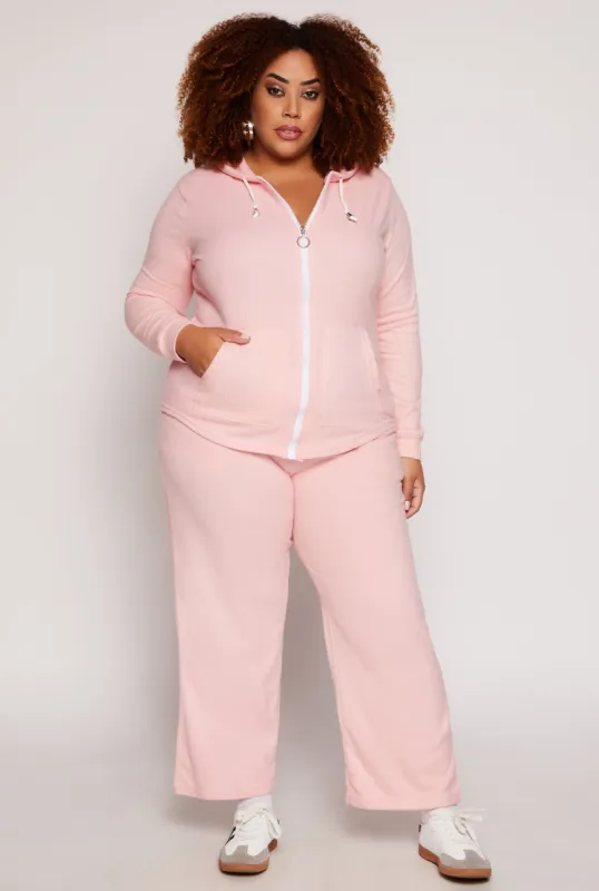 Plus Size Fleece Straight Leg Sweatpants sold by Rainbow