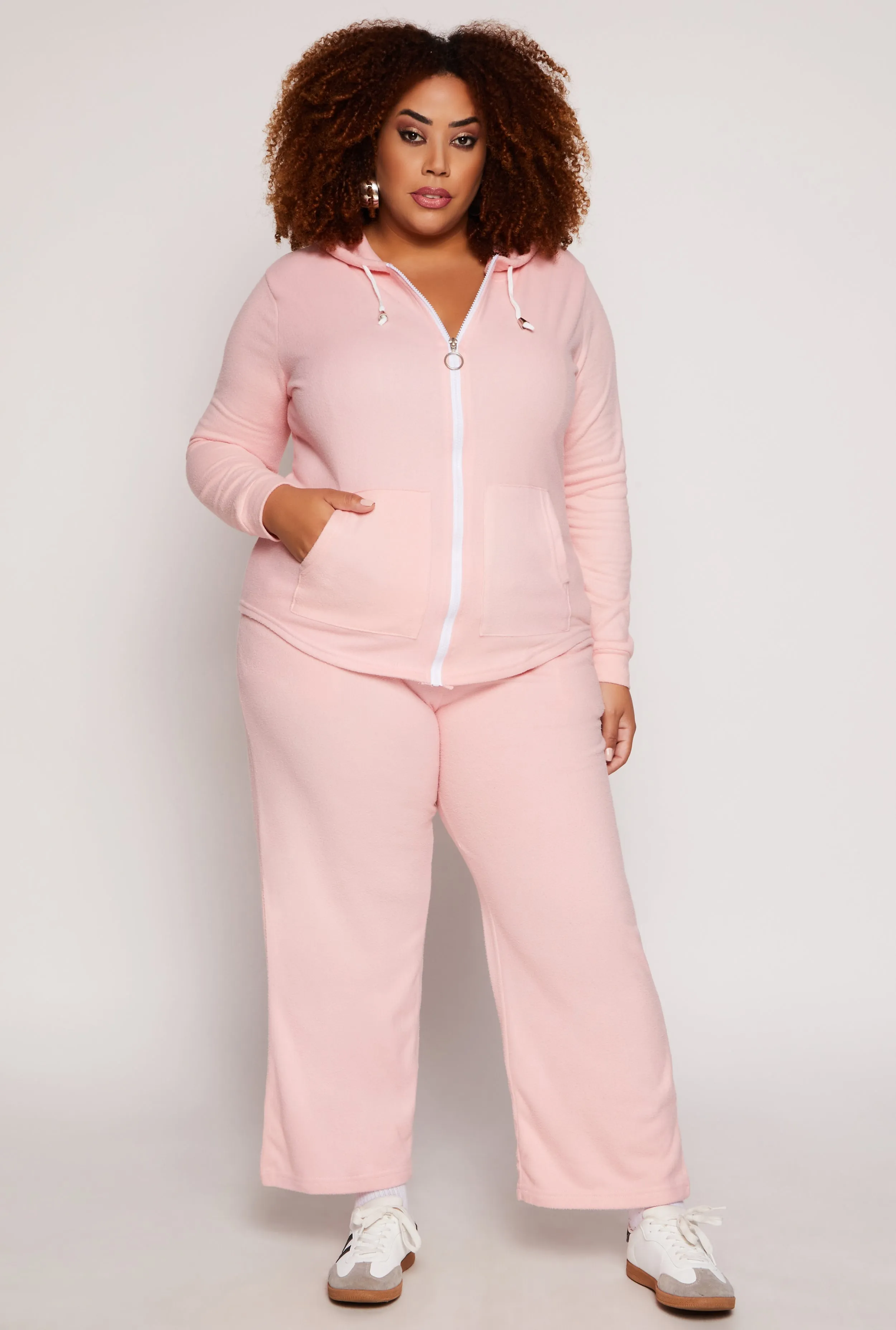 Plus Size Fleece Straight Leg Sweatpants sold by Rainbow