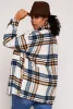 Plus Size Spoon Jeans Brushed Knit Plaid Shacket sold by Rainbow