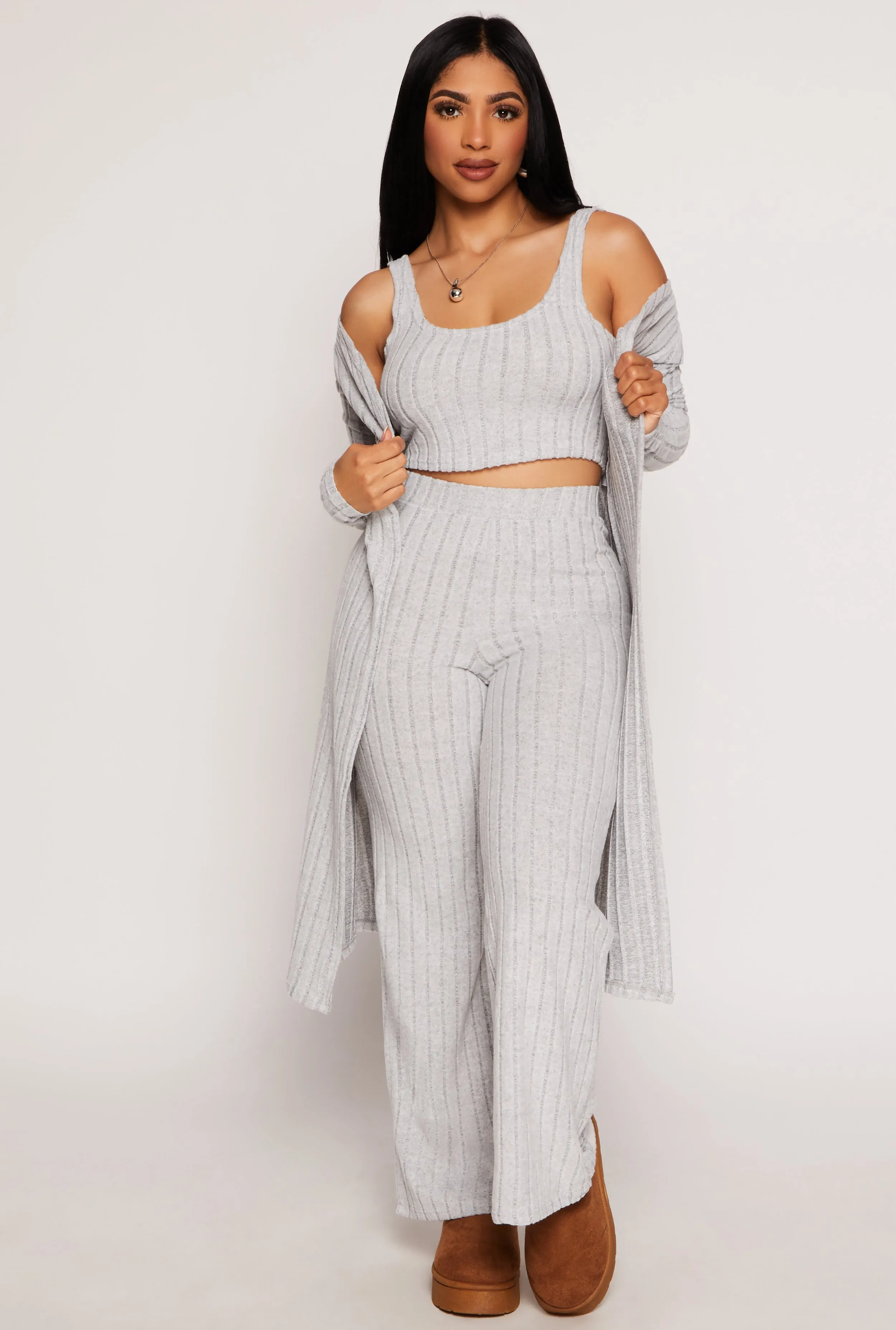 Ribbed Knit Tank Top and Pants with Duster sold by Rainbow product image thumbnail 2