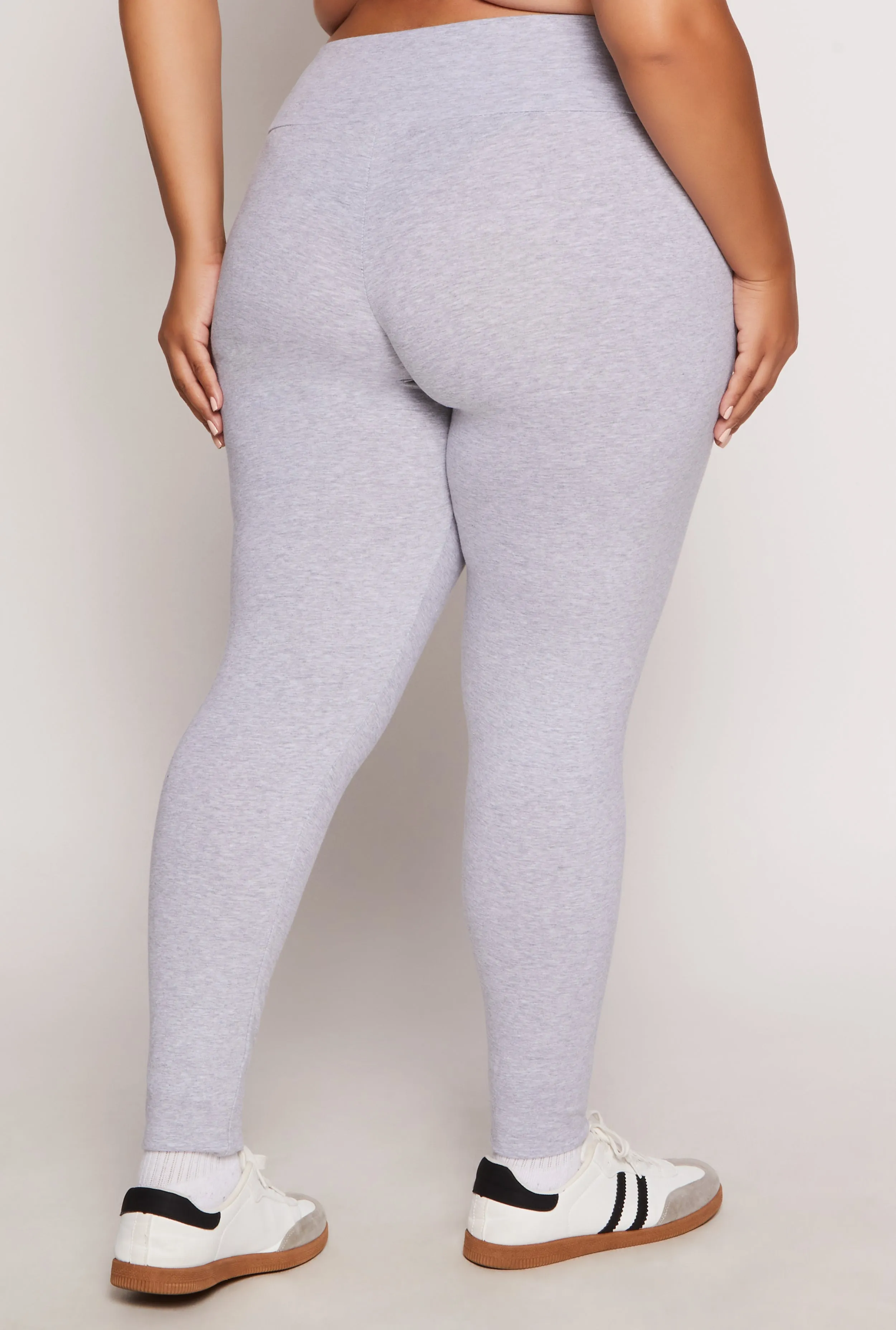 Plus Size Basic Waistband High Waist Leggings sold by Rainbow product image thumbnail 3