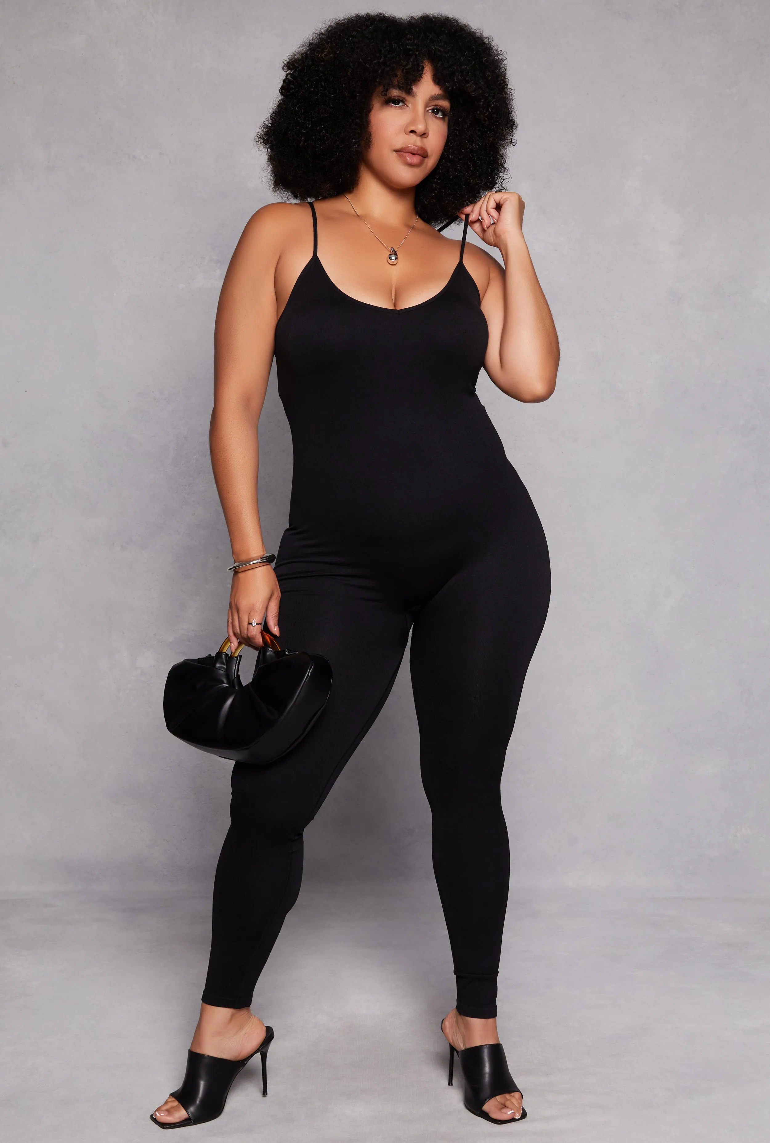 Plus Size Seamless Cami Catsuit sold by Rainbow