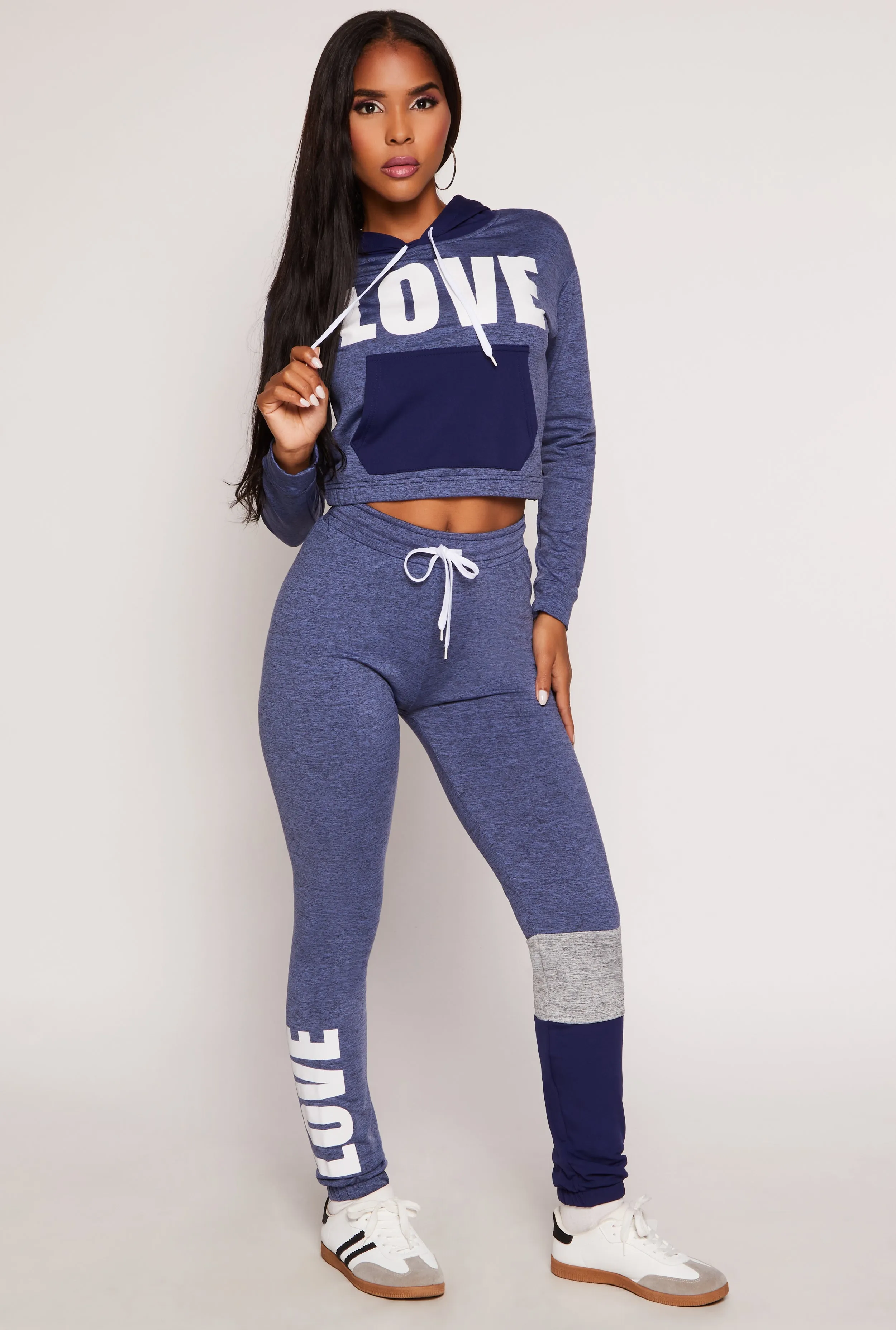 Love Graphic Color Block Pullover Hoodie sold by Rainbow product image thumbnail 2