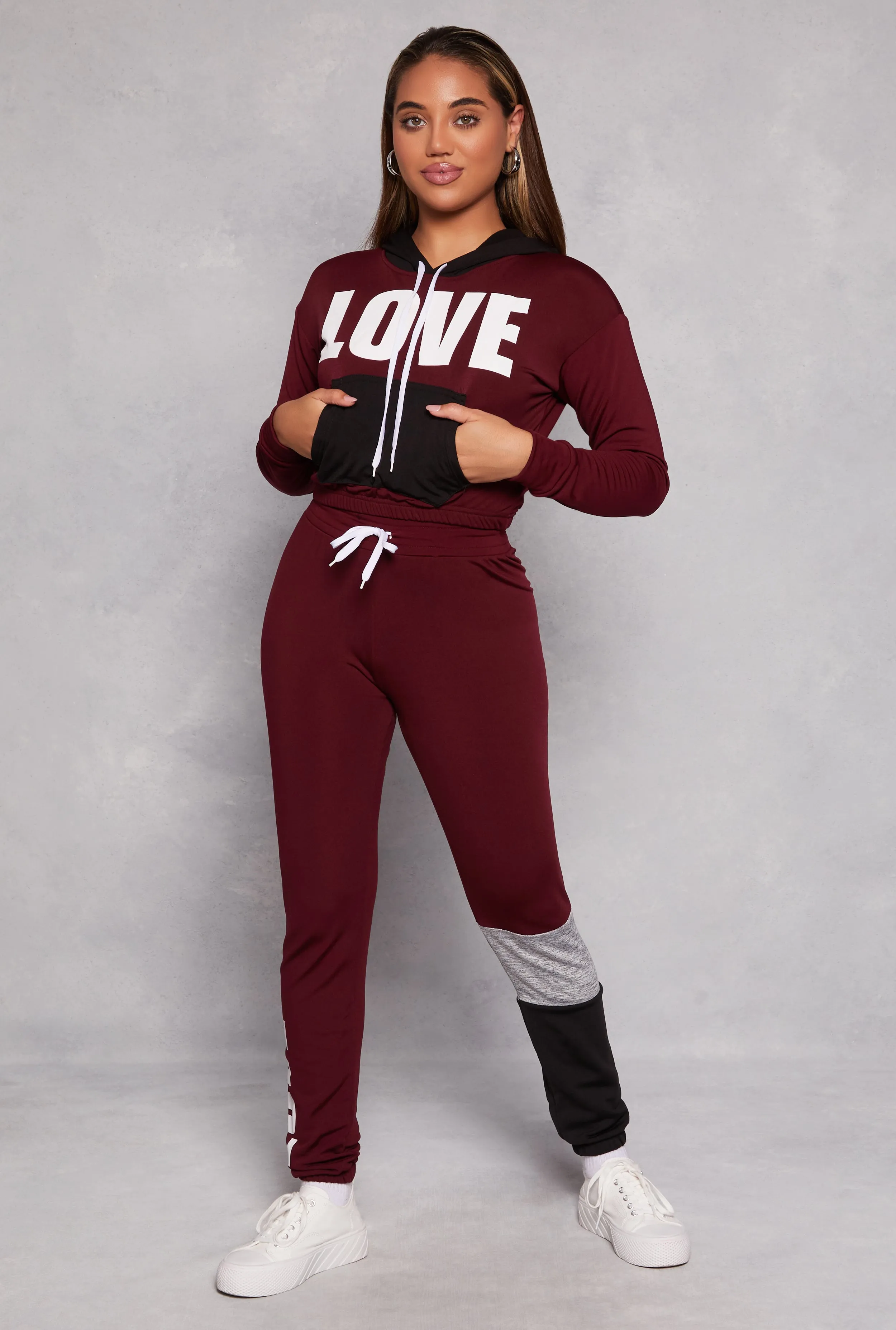 Love Graphic Color Block Pullover Hoodie sold by Rainbow product image thumbnail 2