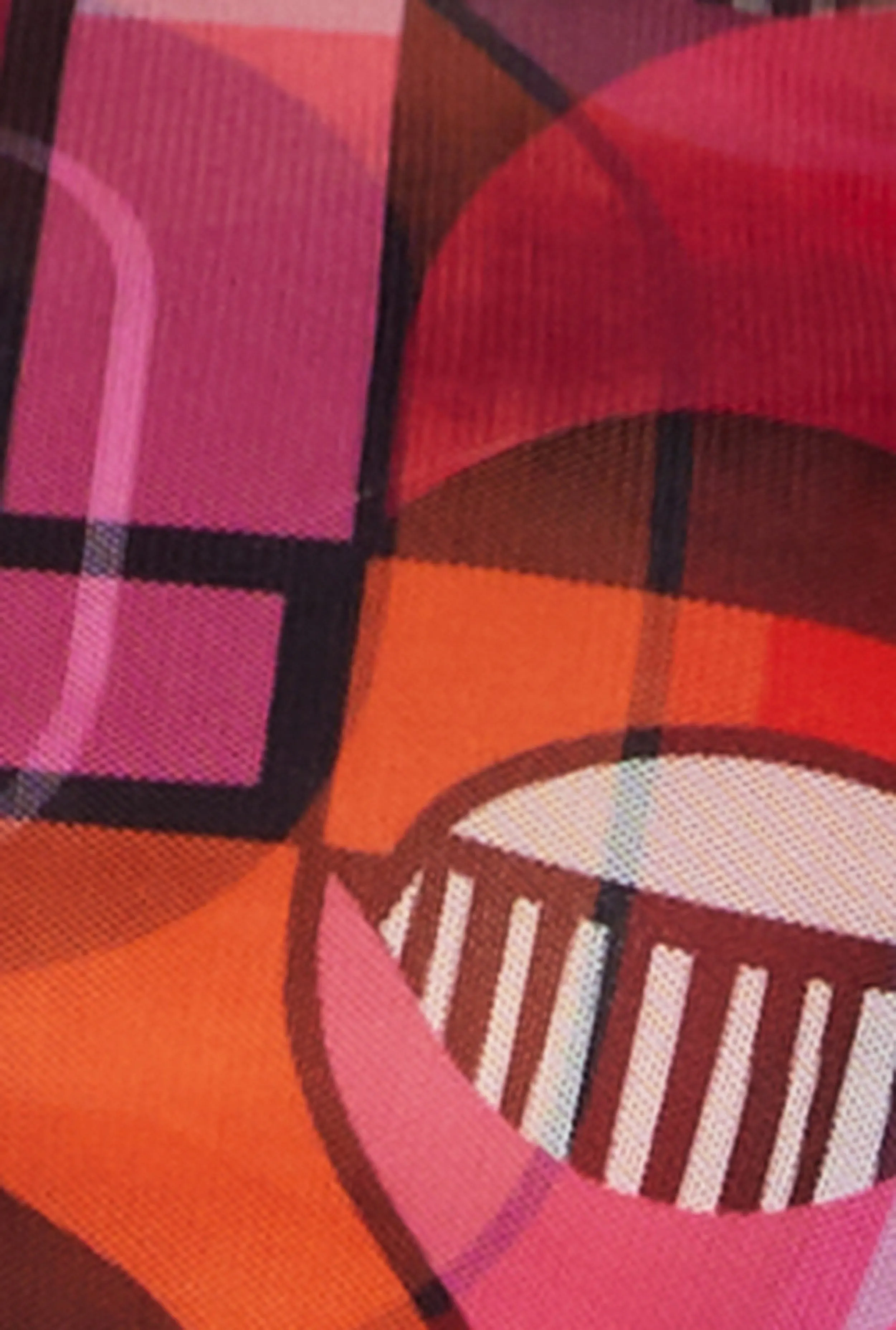 Plus Size Mesh Abstract Print Long Sleeve Crop Top sold by Rainbow product image thumbnail 4