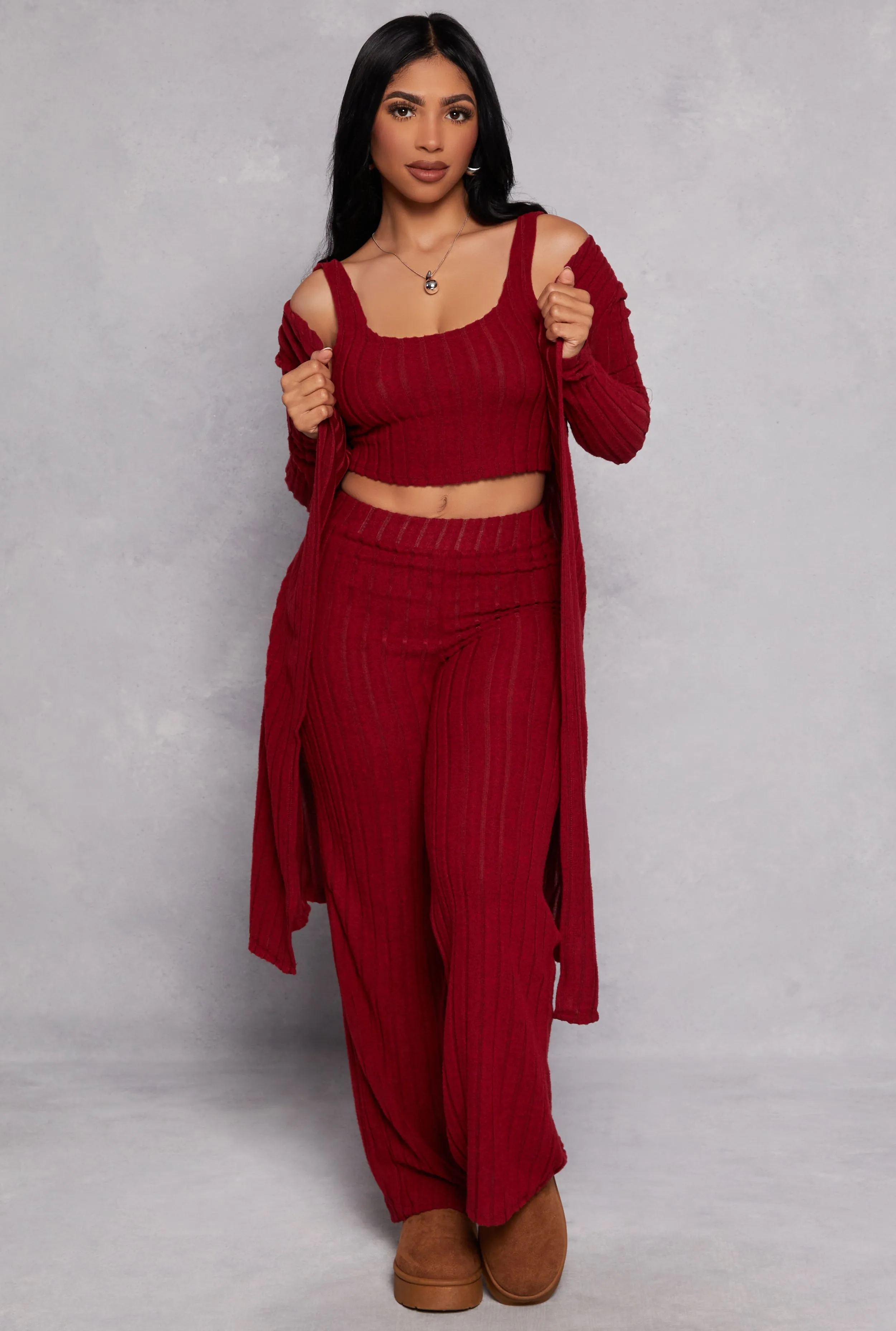 Ribbed Knit Tank Top and Pants with Duster sold by Rainbow product image thumbnail 2