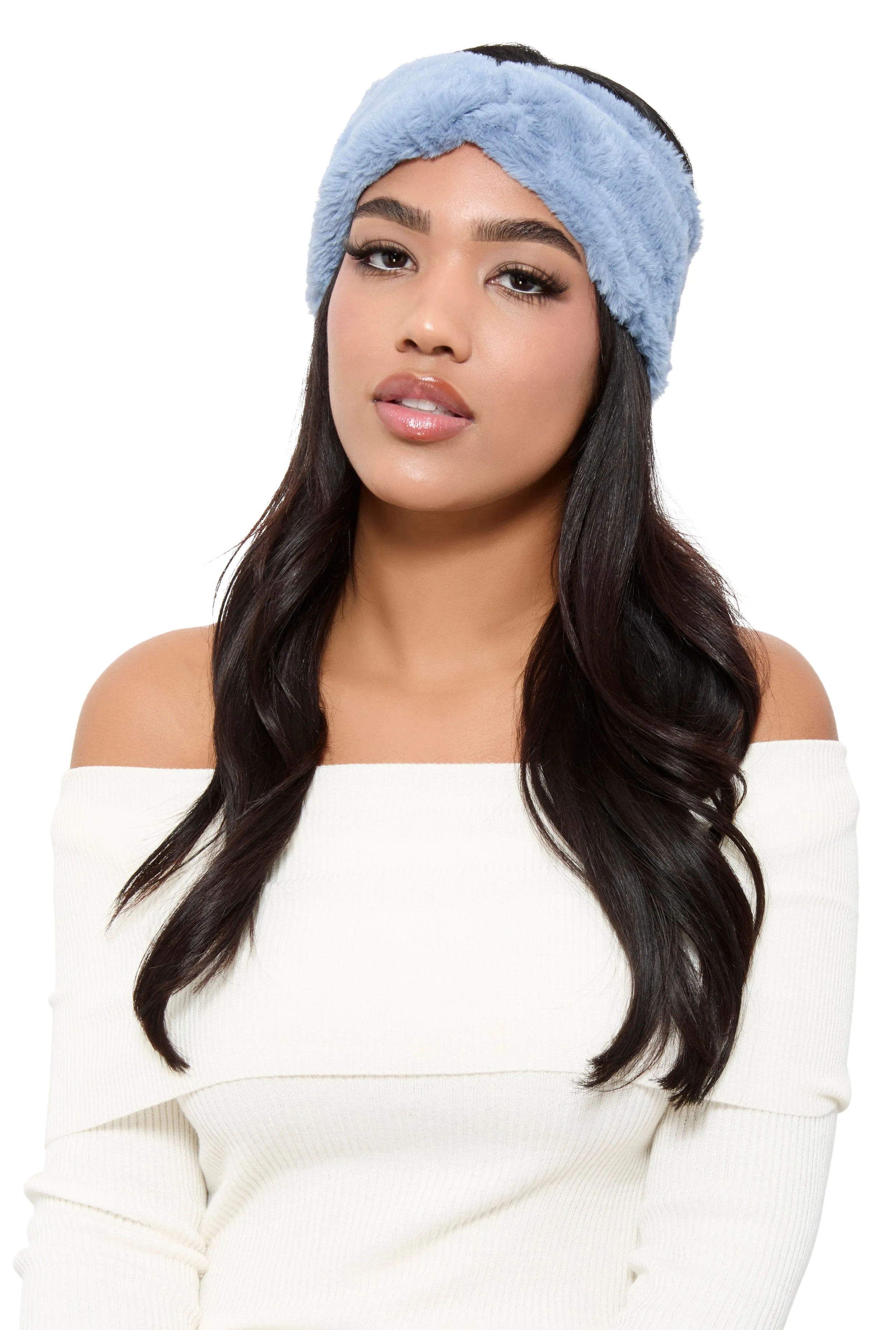 Faux Fur Knot Headband sold by Rainbow