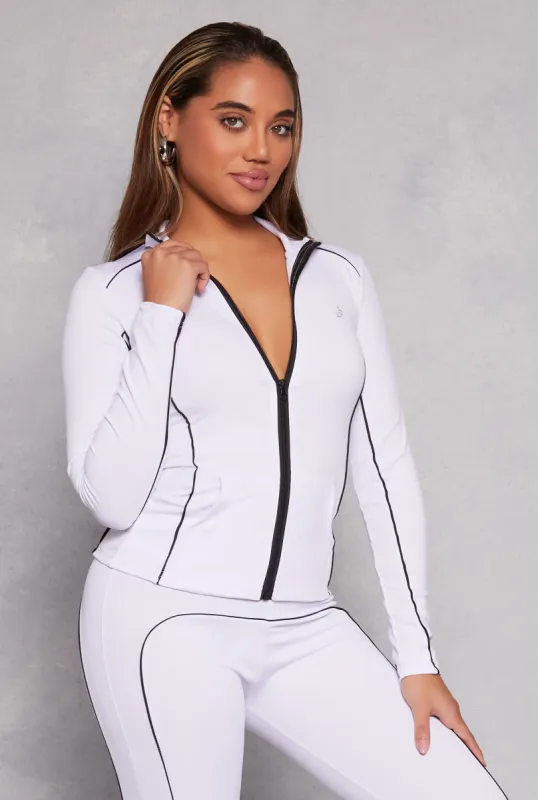 Contrast Piping Full Zip Track Jacket sold by Rainbow