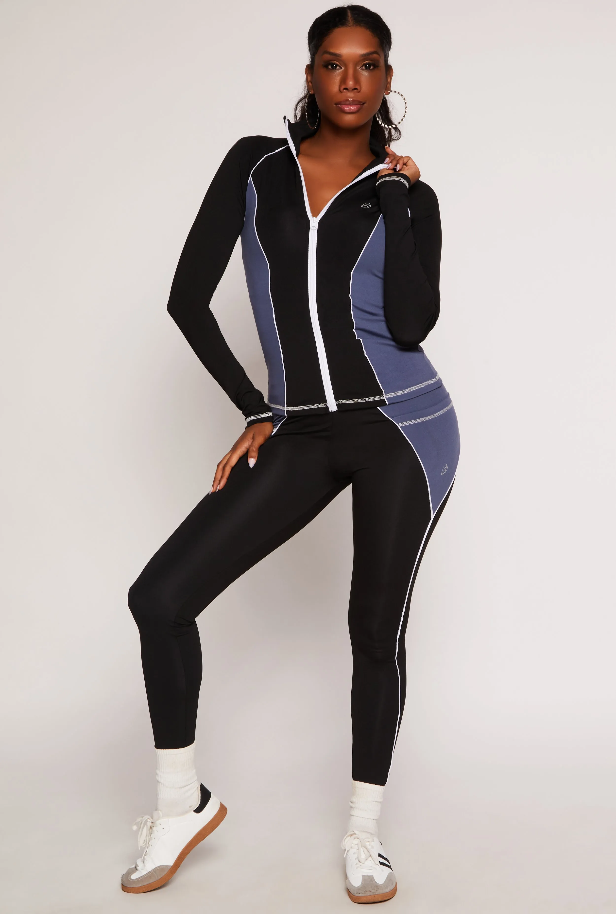 Color Block Contrast Piping Track Jacket sold by Rainbow product image thumbnail 2