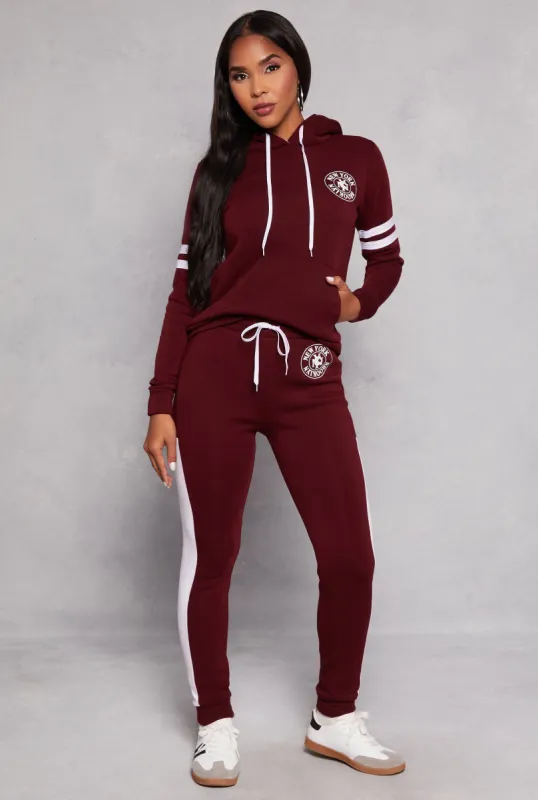 Fleece Lined New York Graphic Joggers sold by Rainbow