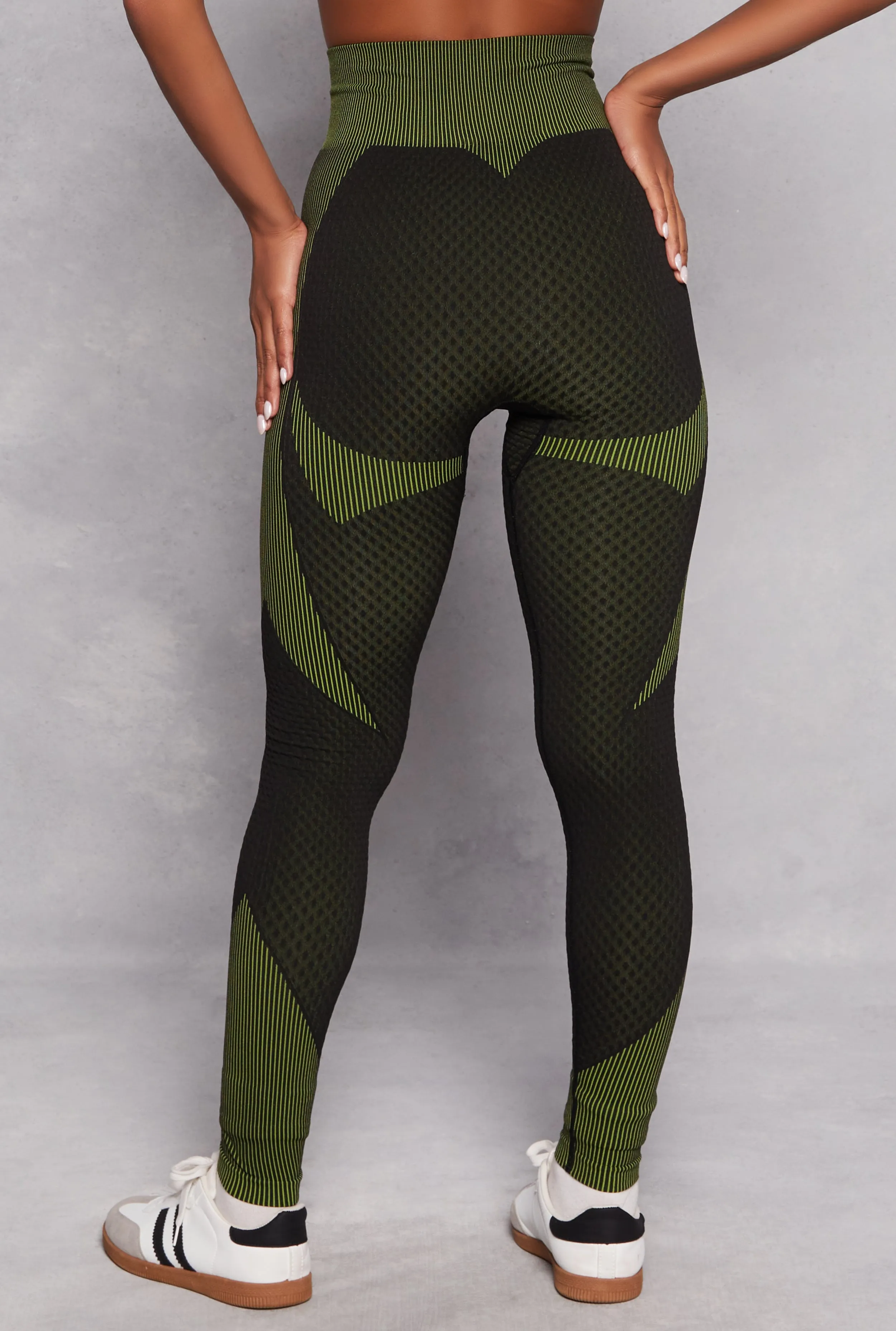 Seamless Textured Knit High Waist Leggings sold by Rainbow product image thumbnail 3