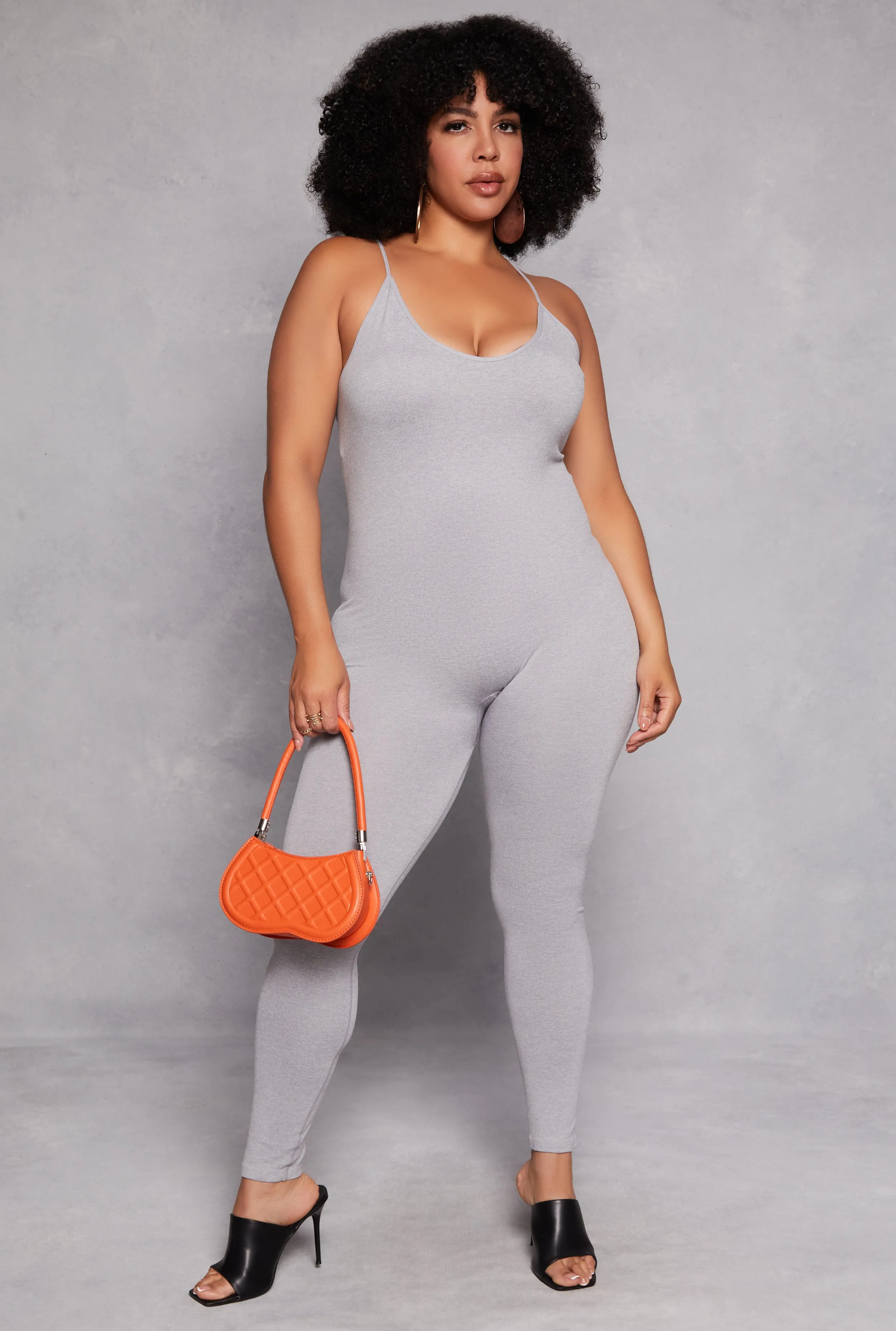 Plus Size Seamless Cami Catsuit sold by Rainbow