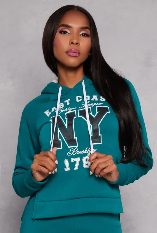 East Coast NY Graphic Pullover Hoodie sold by Rainbow