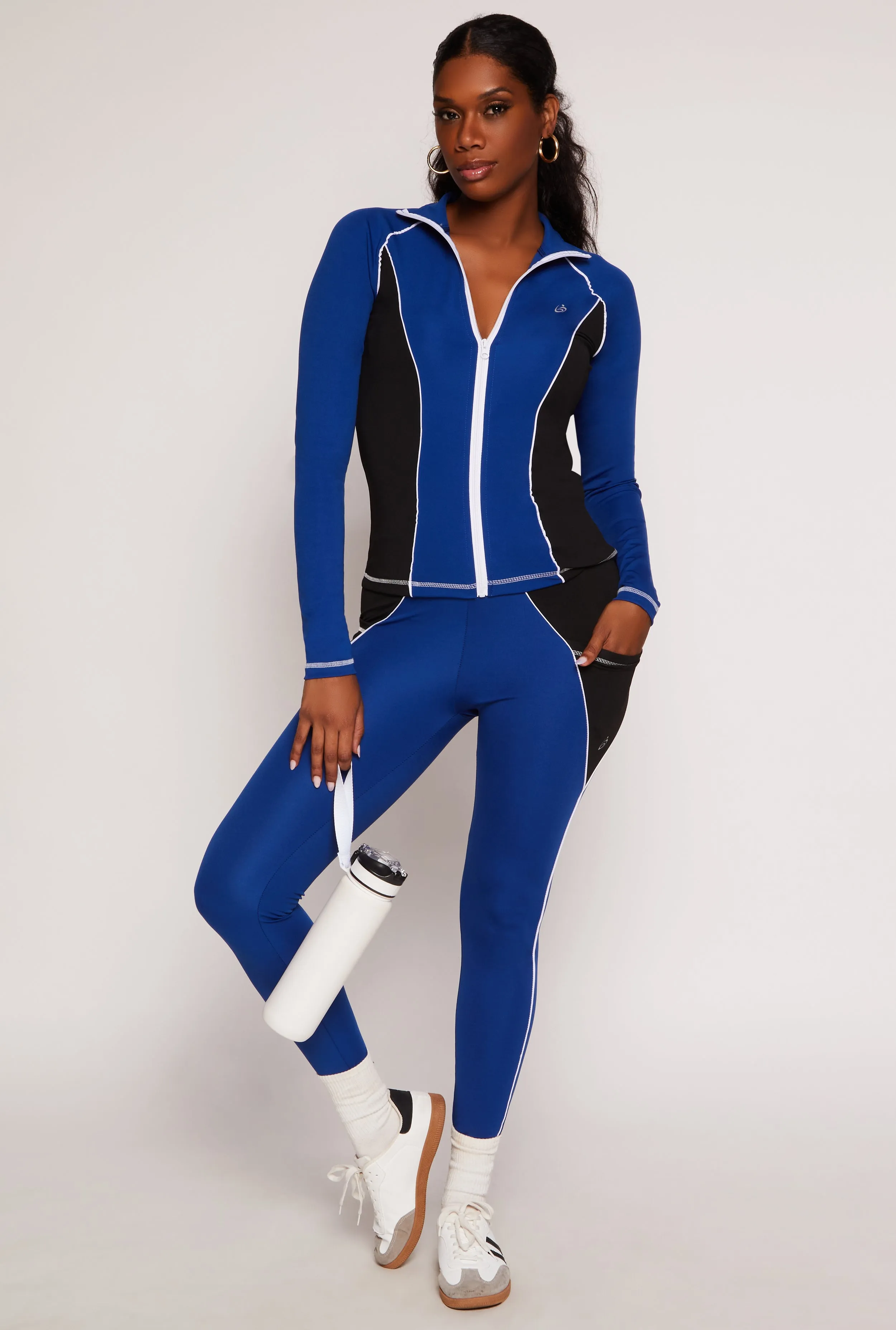 Color Block Contrast Piping Track Jacket sold by Rainbow product image thumbnail 2