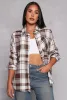Plaid Button Front Long Sleeve Shirt sold by Rainbow