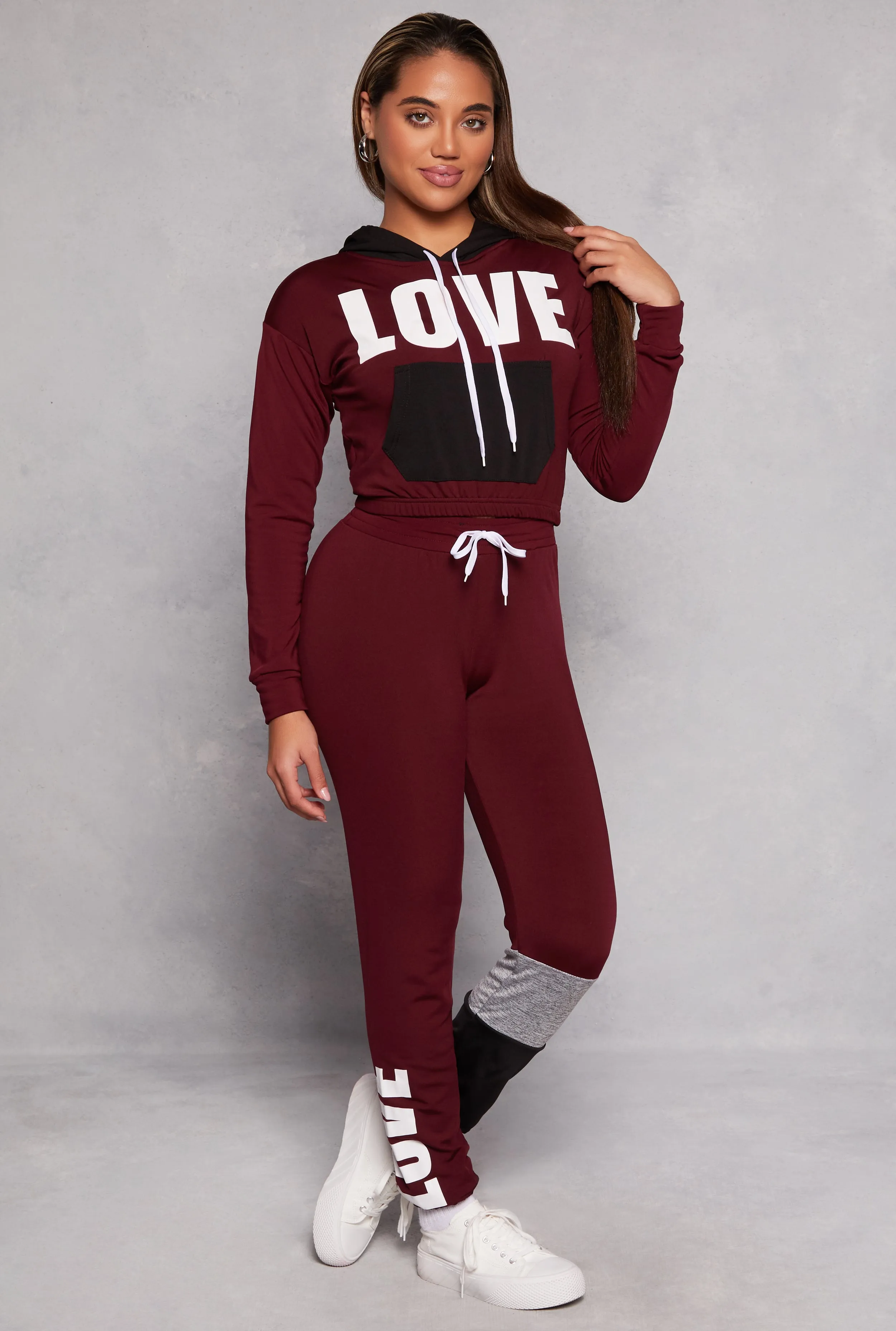 Love Fleece Color Block Leg Sweatpants sold by Rainbow
