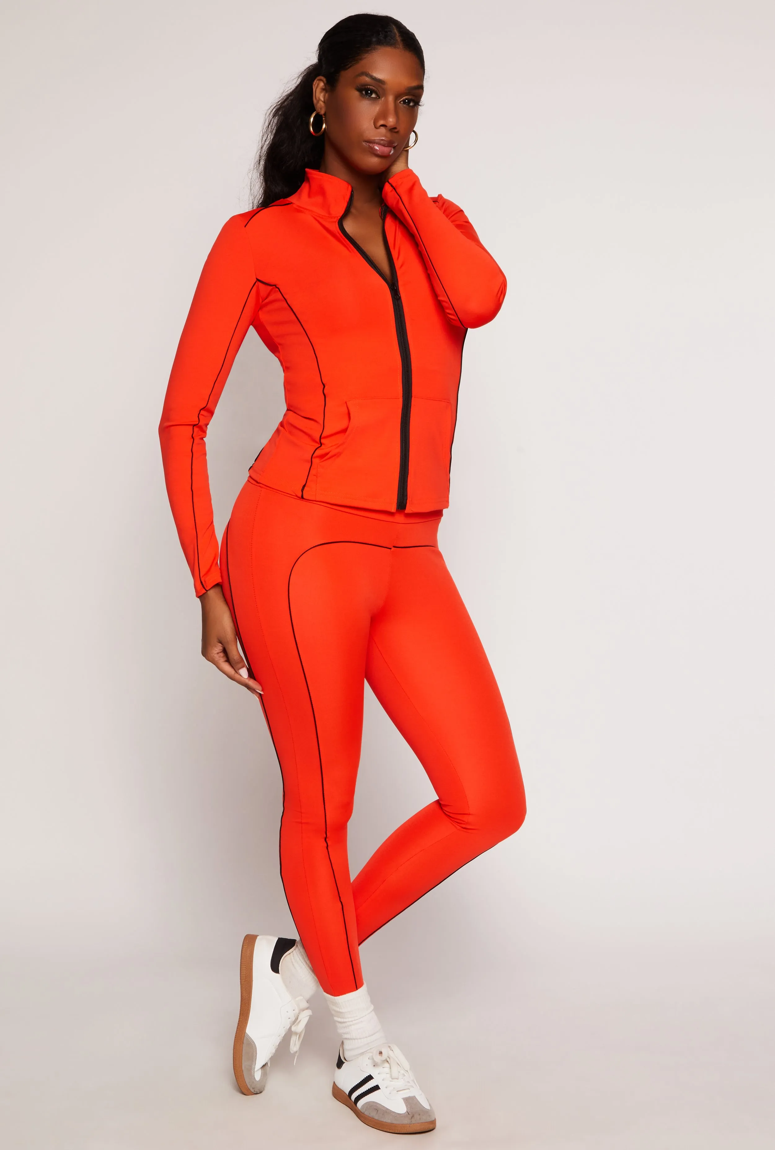 Contrast Piping Full Zip Track Jacket sold by Rainbow product image thumbnail 2