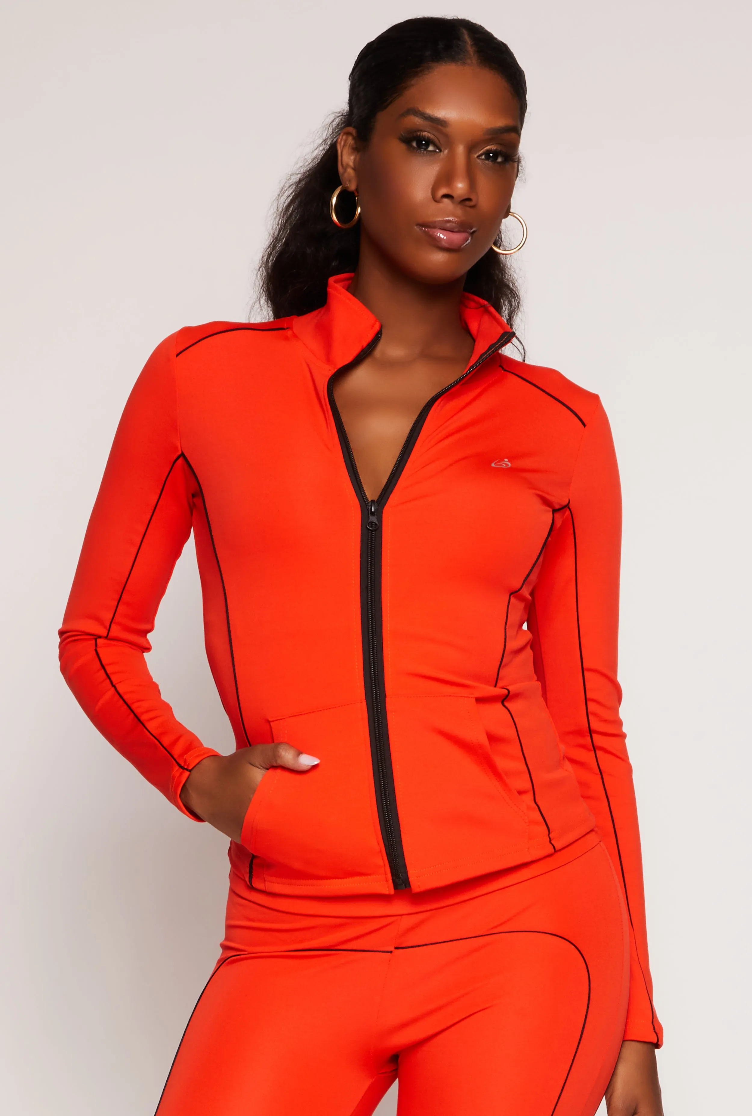 Contrast Piping Full Zip Track Jacket sold by Rainbow