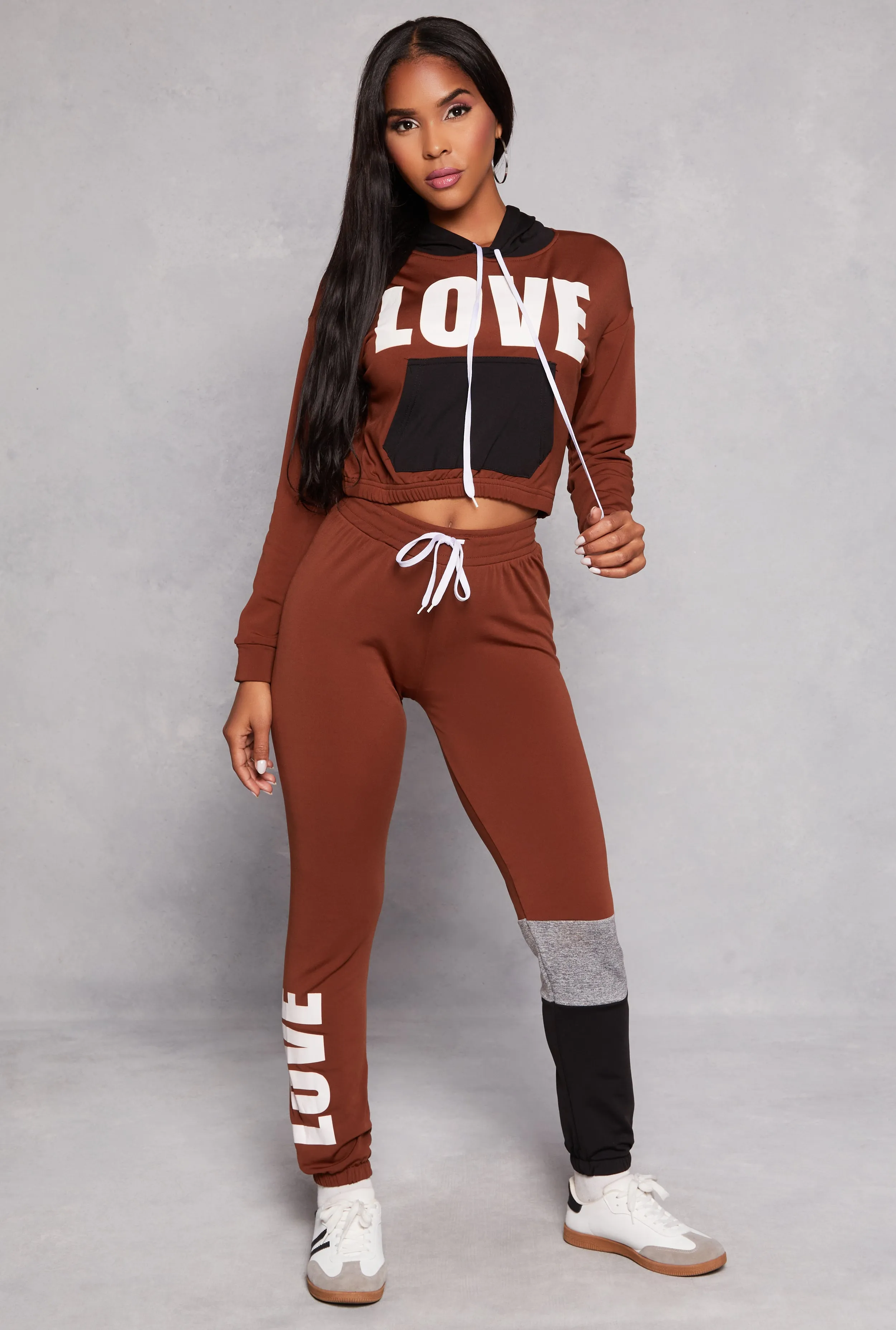 Love Fleece Color Block Leg Sweatpants sold by Rainbow