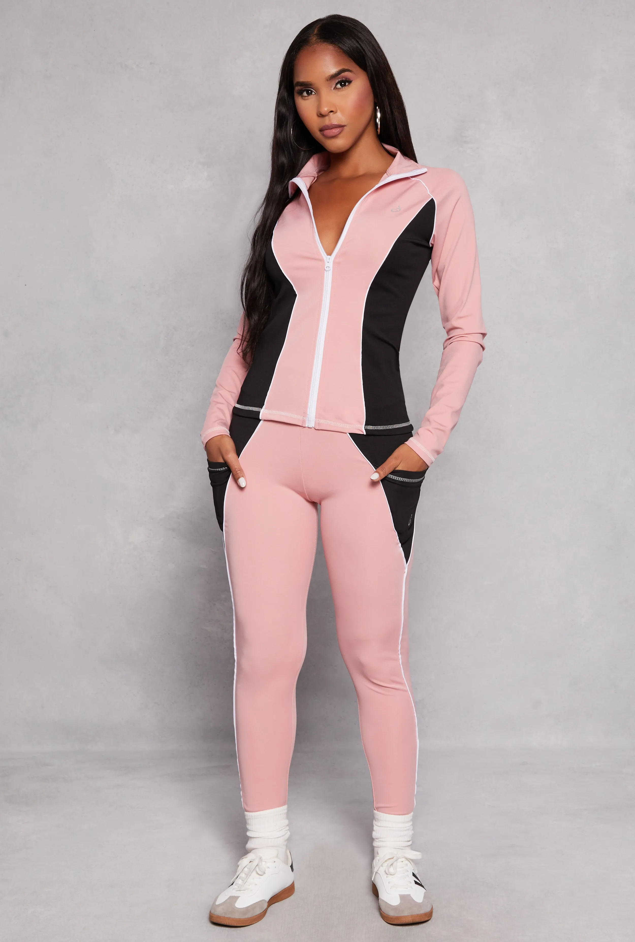 Contrast Piping Color Block Leggings sold by Rainbow