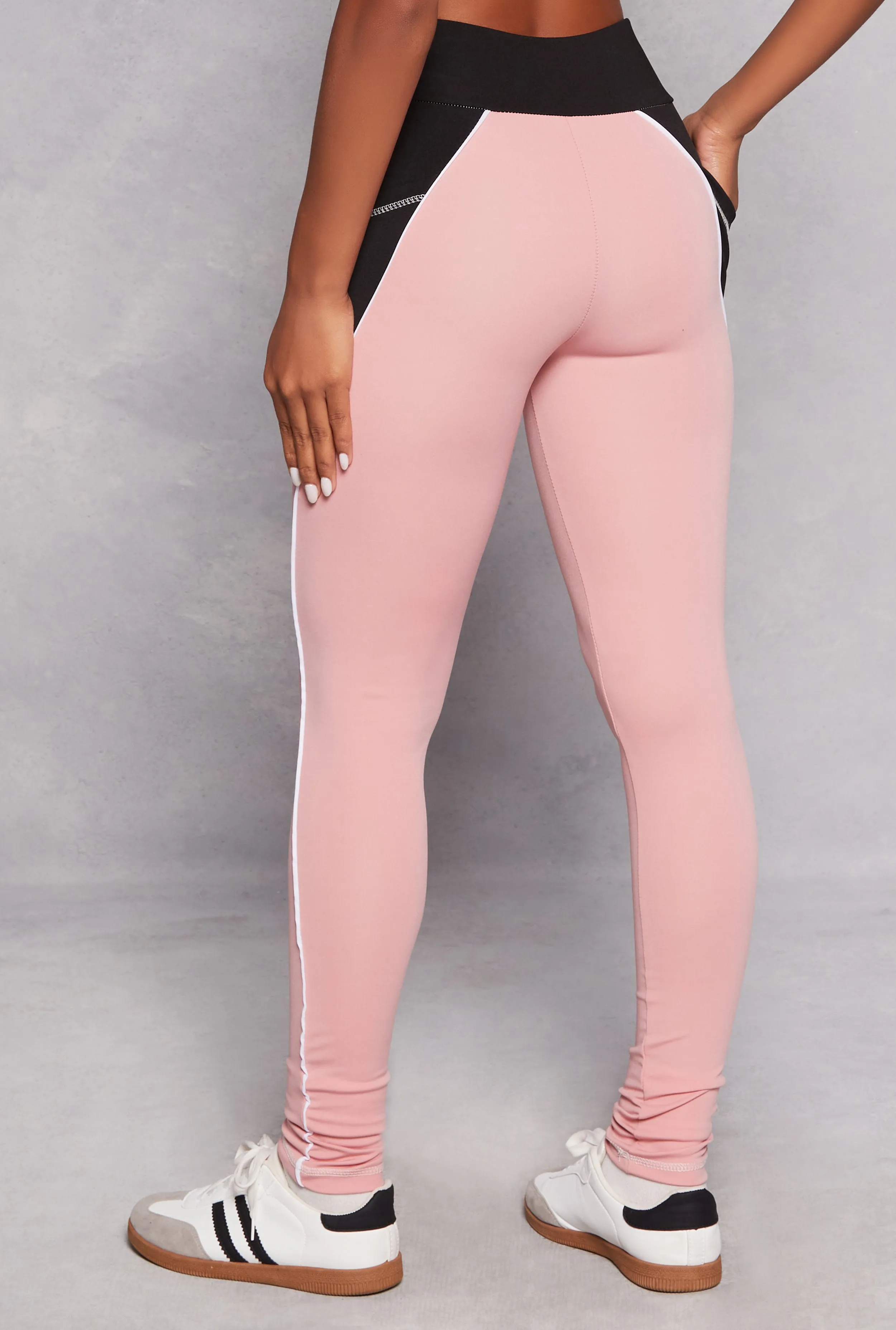 Contrast Piping Color Block Leggings sold by Rainbow product image thumbnail 3