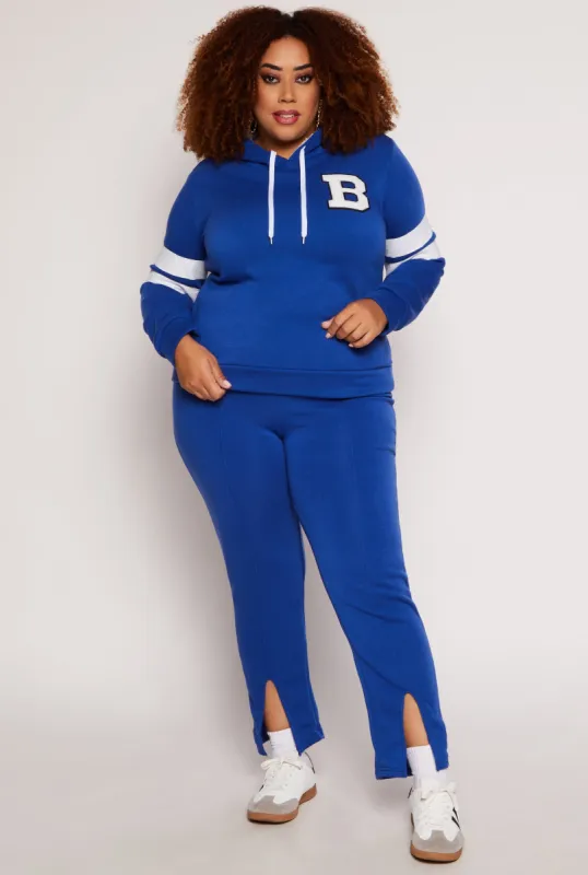 Plus Size Pintuck Slit Hem Sweatpants sold by Rainbow