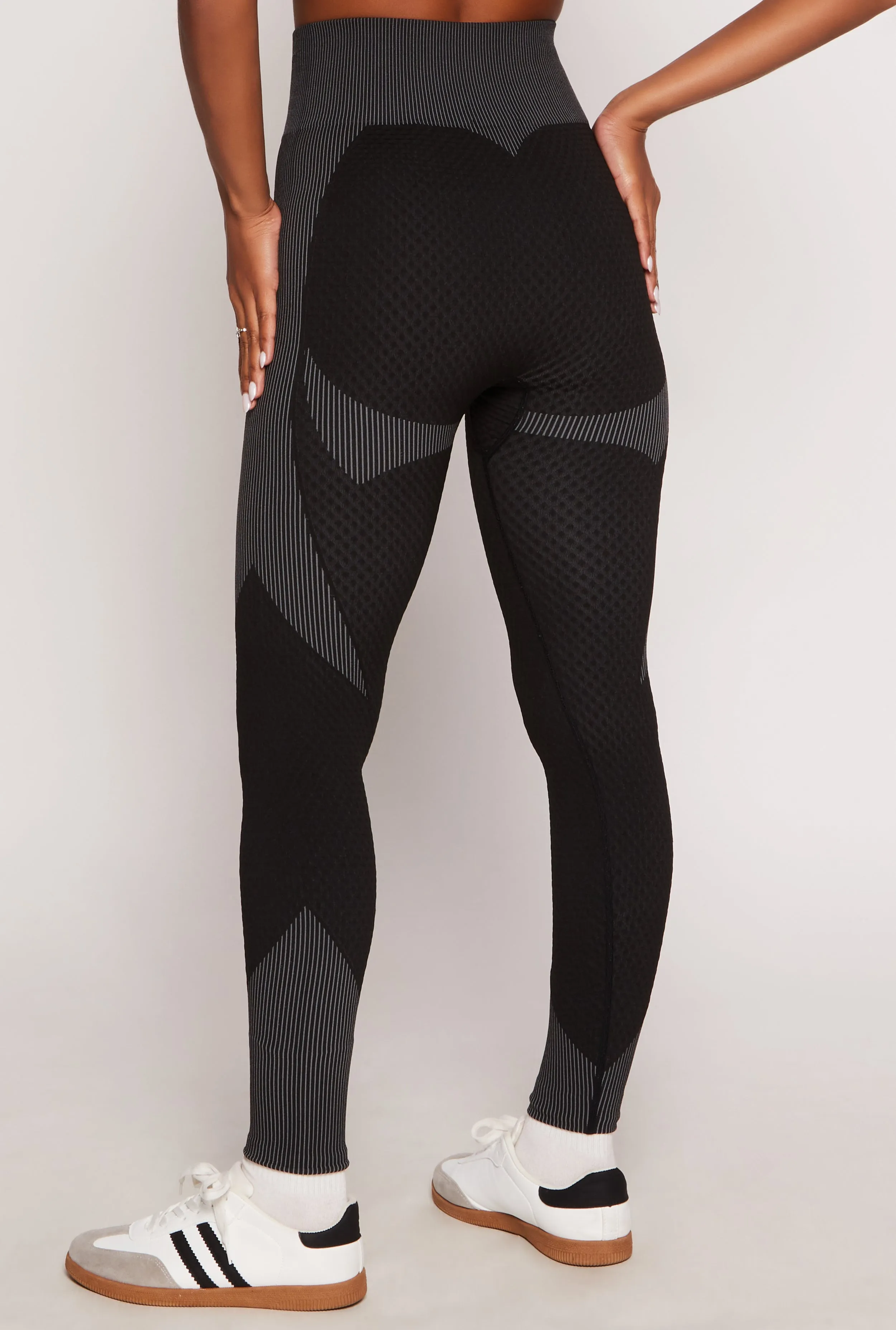 Seamless Textured Knit High Waist Leggings sold by Rainbow product image thumbnail 3