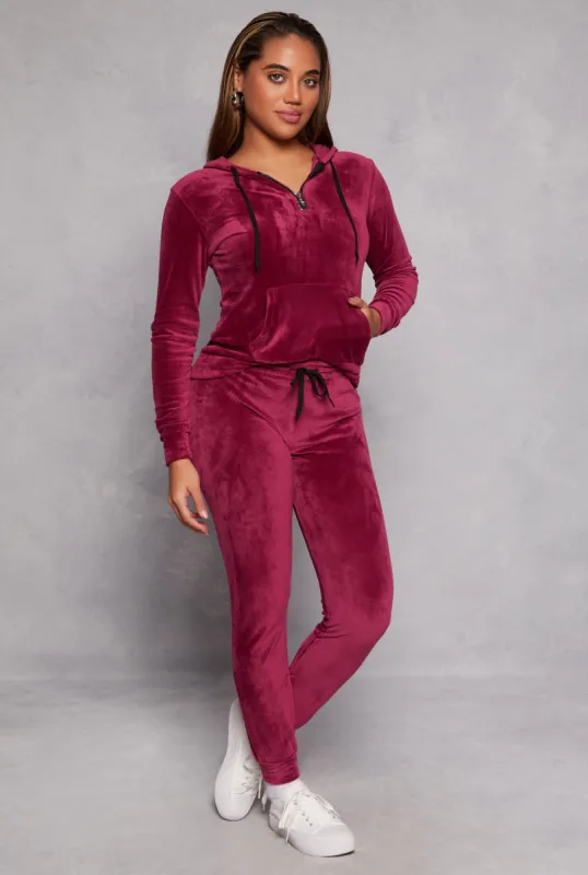 Velour High Waist Joggers sold by Rainbow