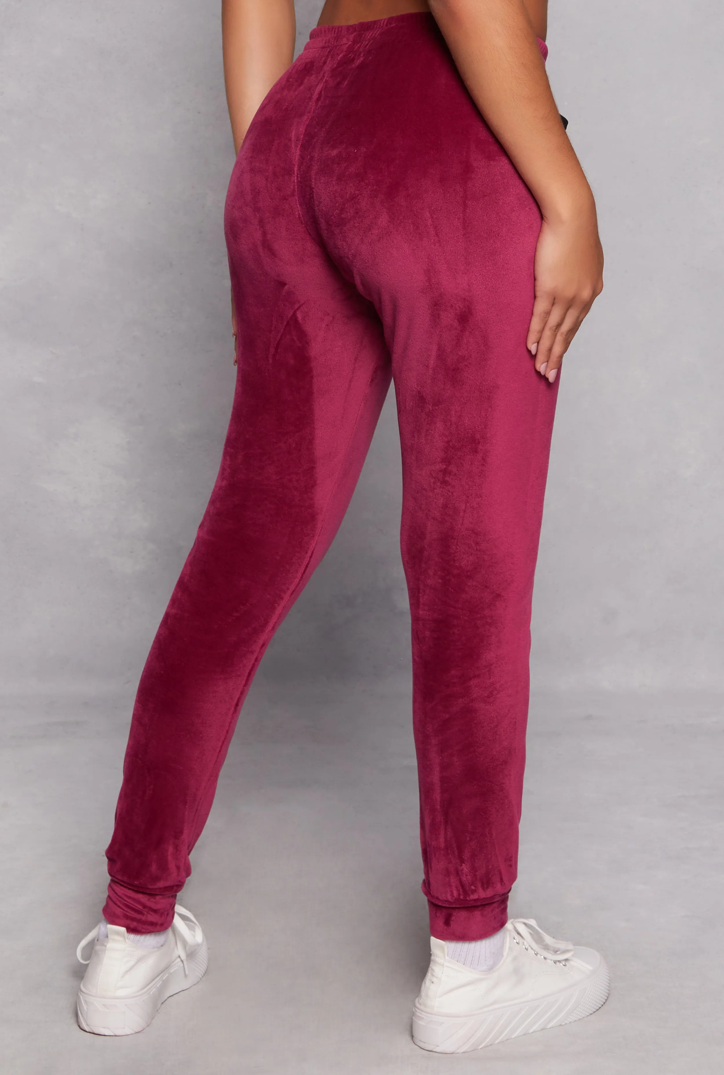 Velour High Waist Joggers sold by Rainbow product image thumbnail 3