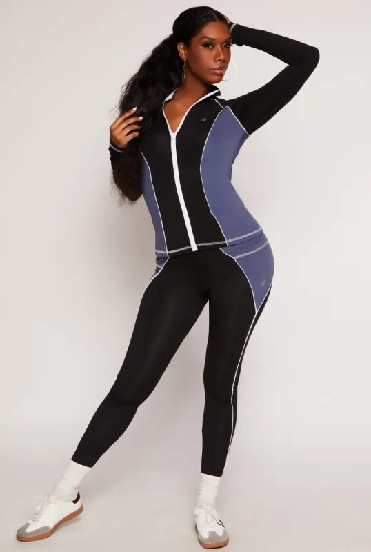 Contrast Piping Color Block Leggings sold by Rainbow