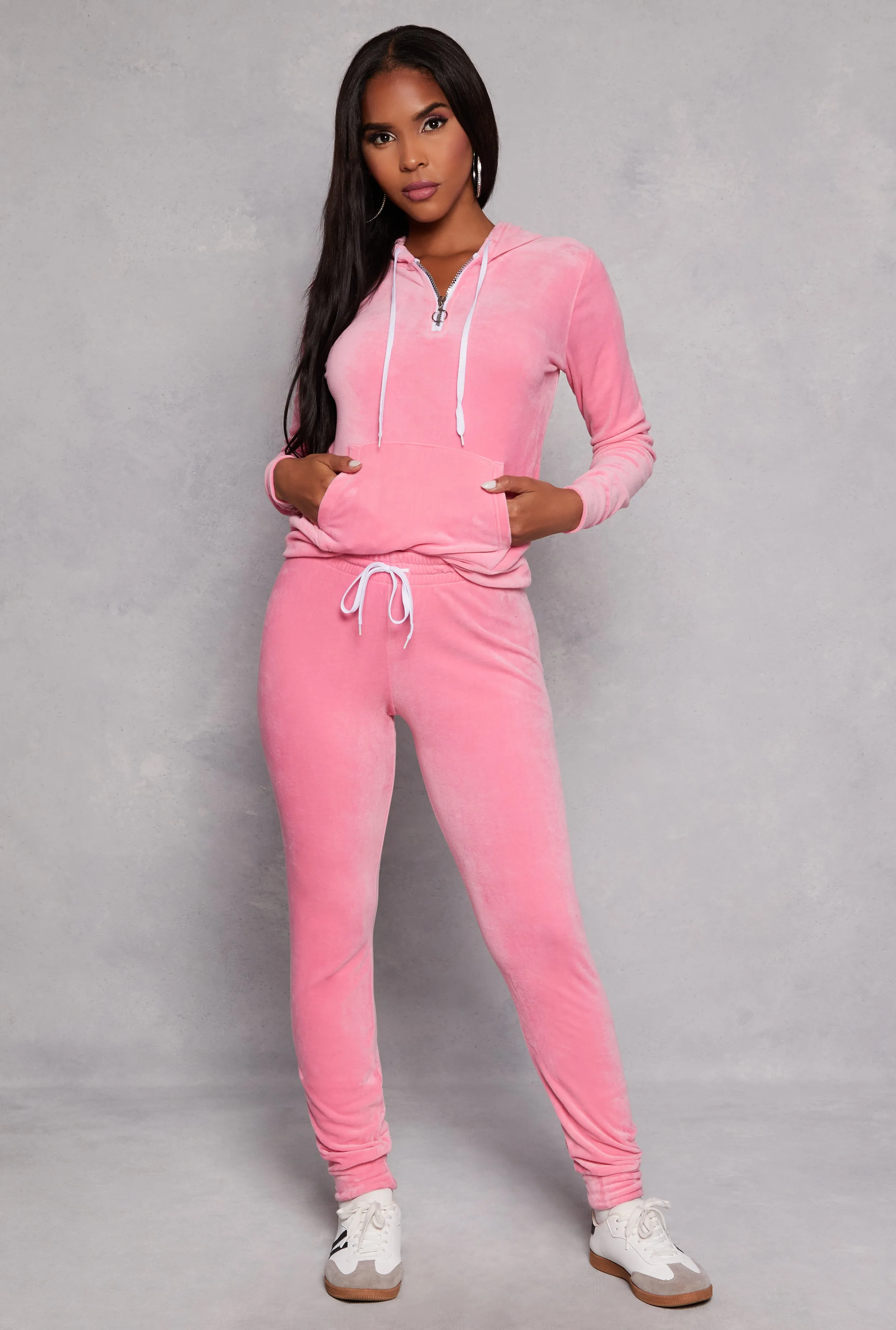 Velour High Waist Joggers sold by Rainbow