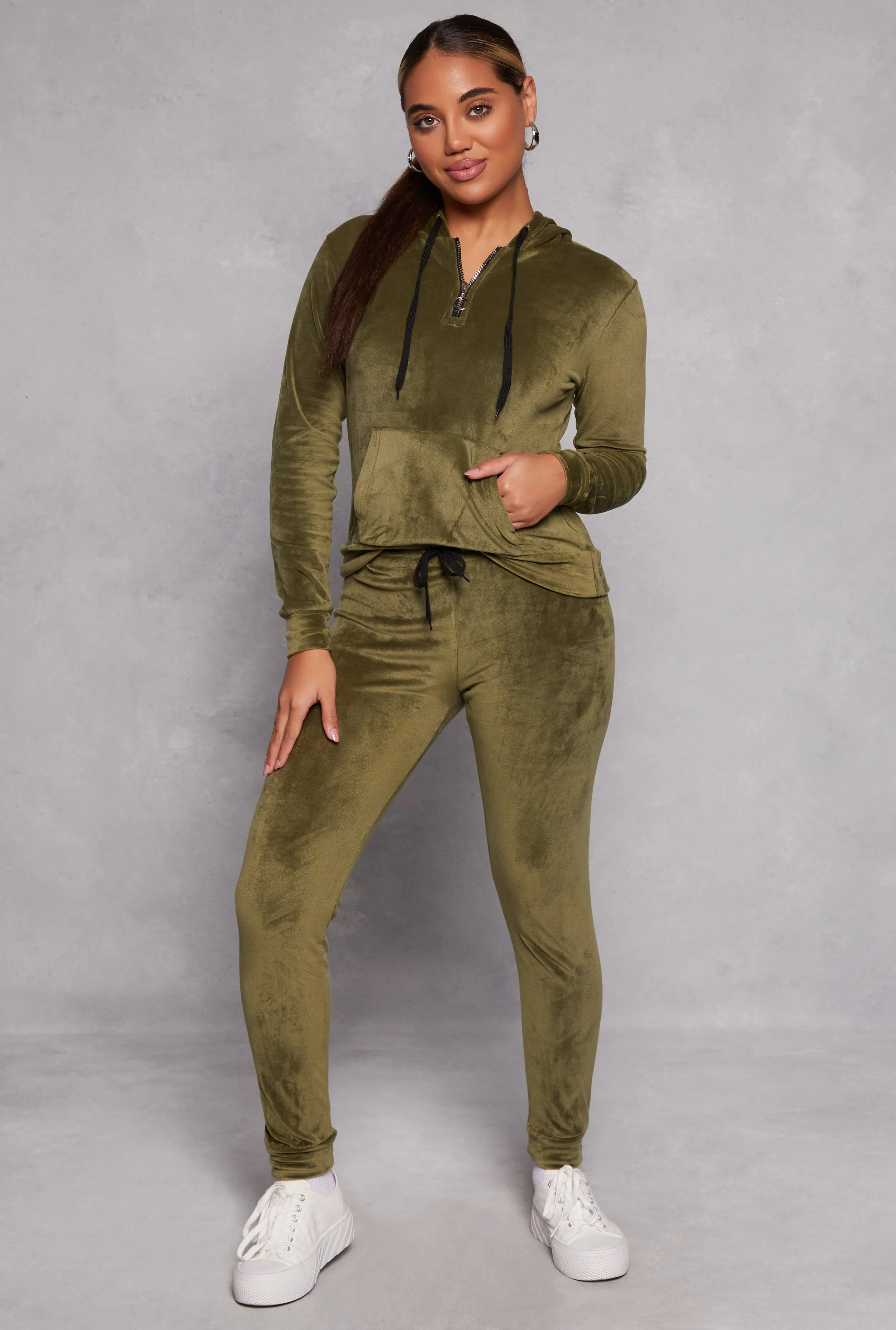 Velour High Waist Joggers sold by Rainbow