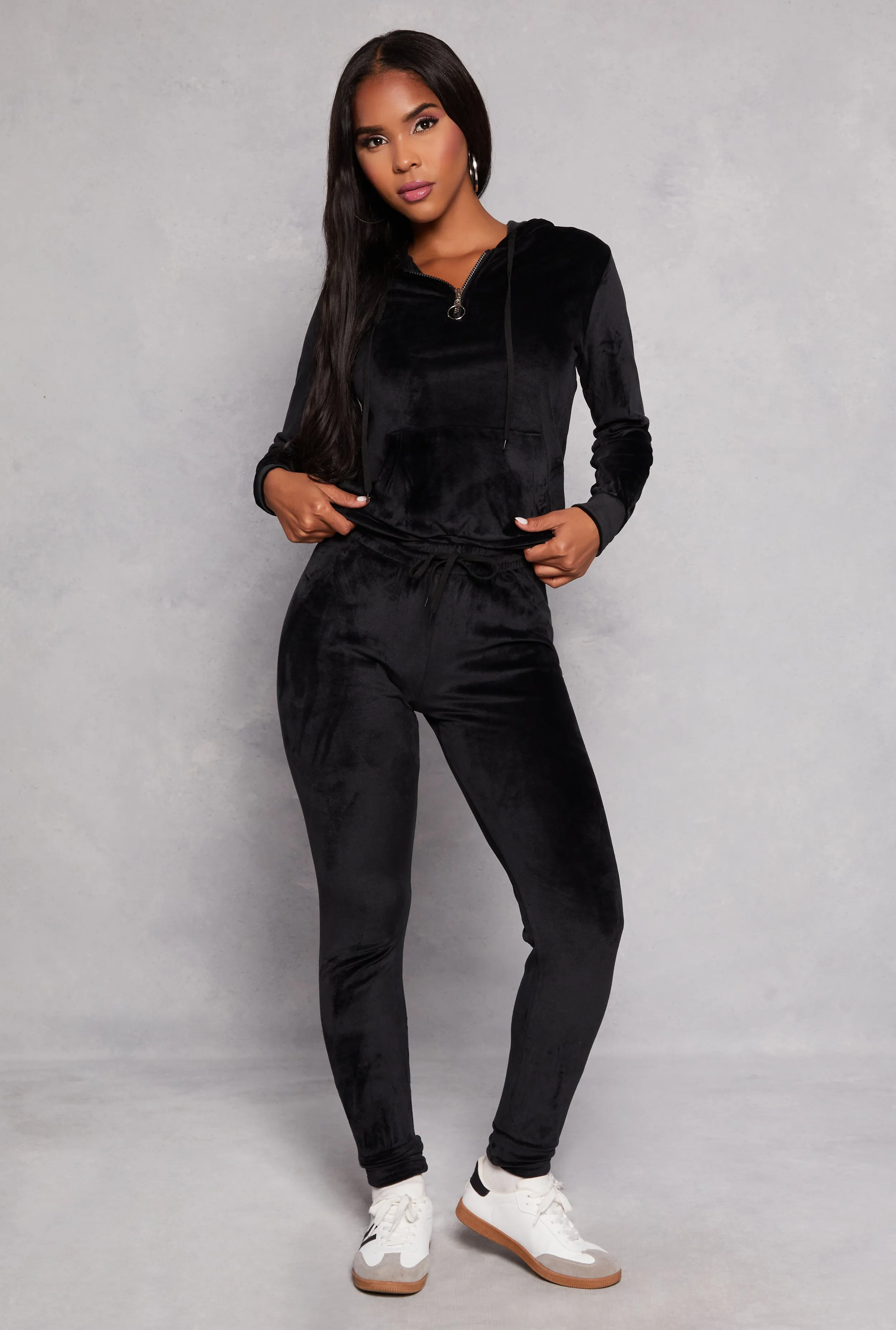 Velour High Waist Joggers sold by Rainbow