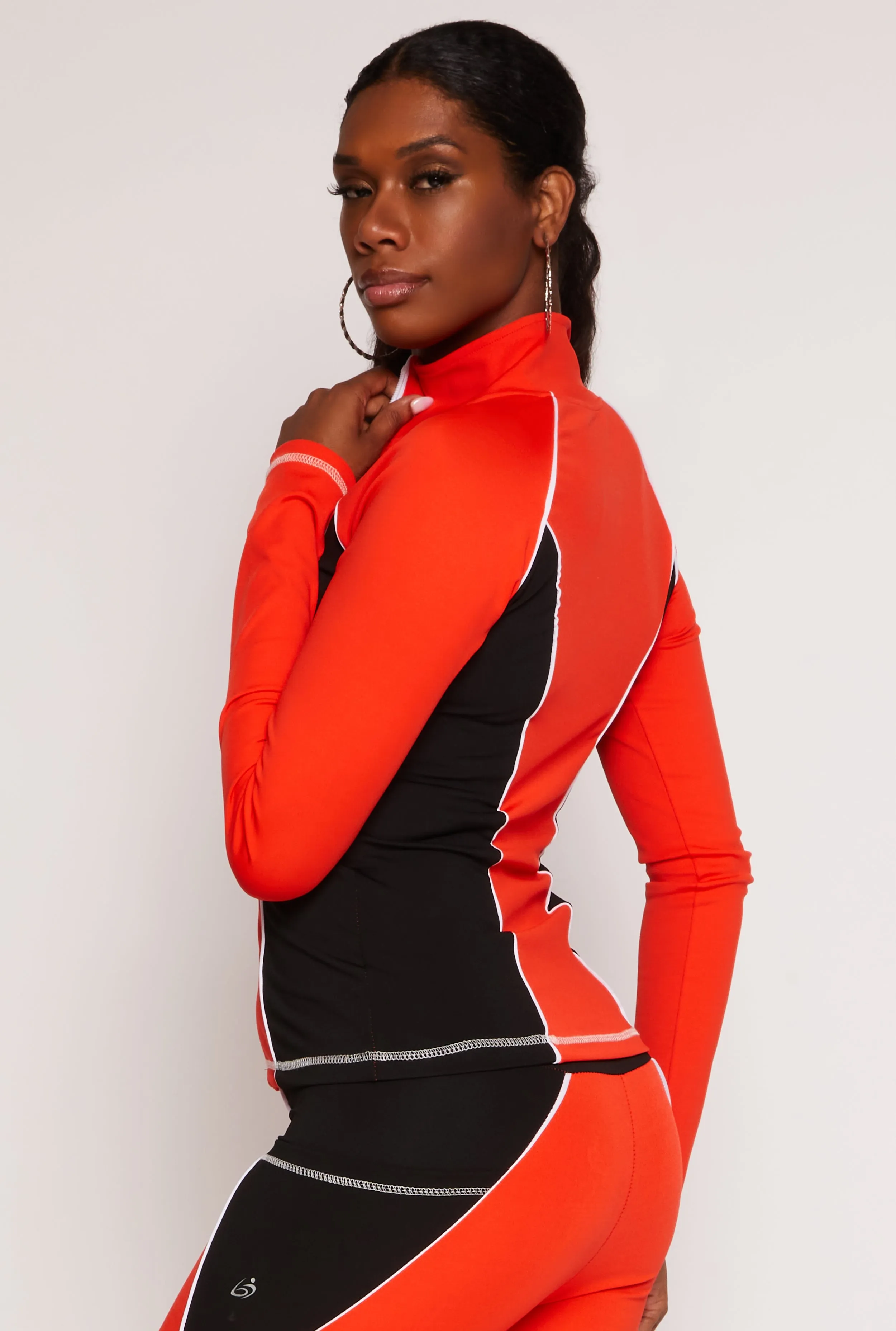 Color Block Contrast Piping Track Jacket sold by Rainbow product image thumbnail 3