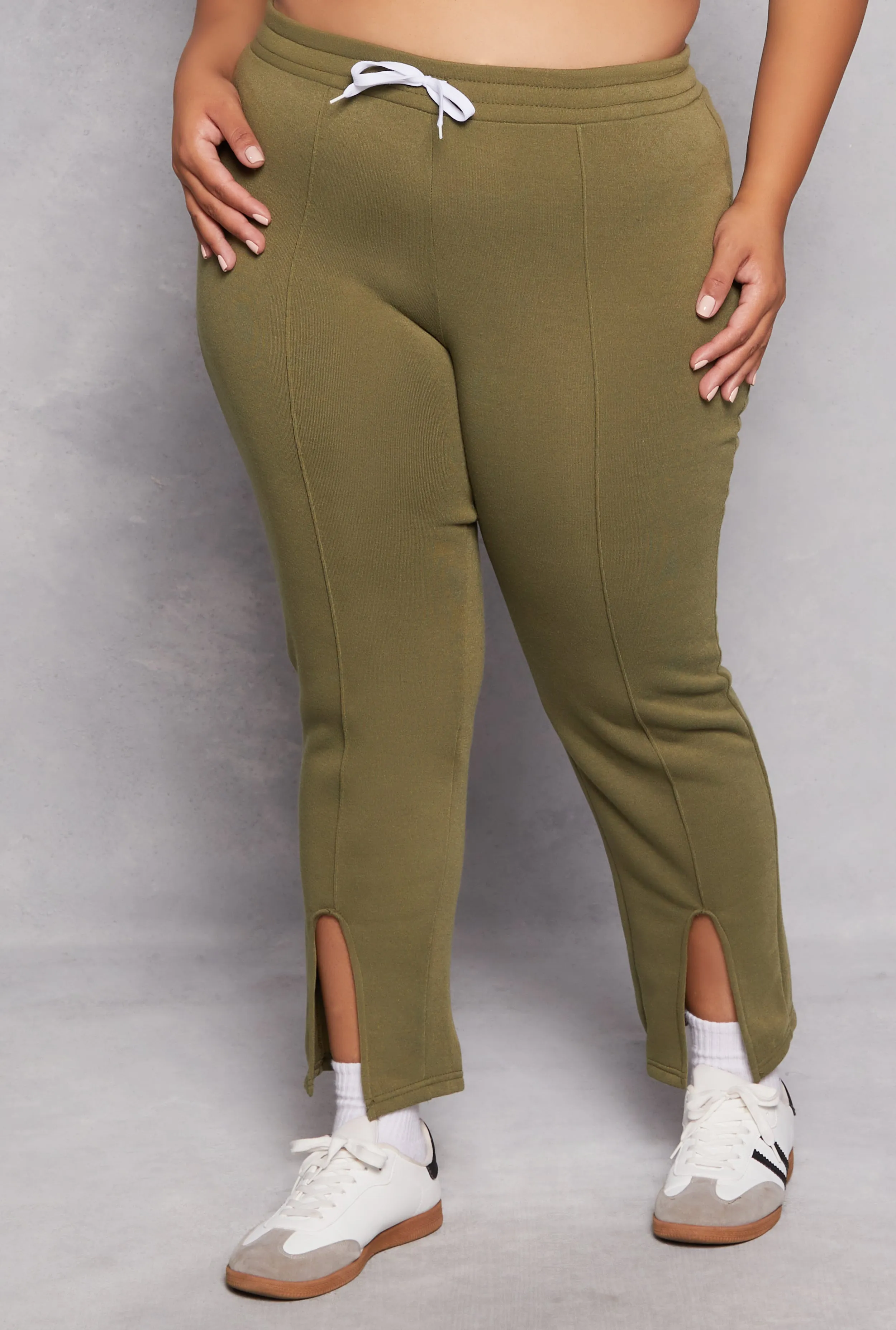 Plus Size Pintuck Slit Hem Sweatpants sold by Rainbow product image thumbnail 2