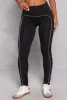 Contrast Piping Wide Waist Active Leggings sold by Rainbow