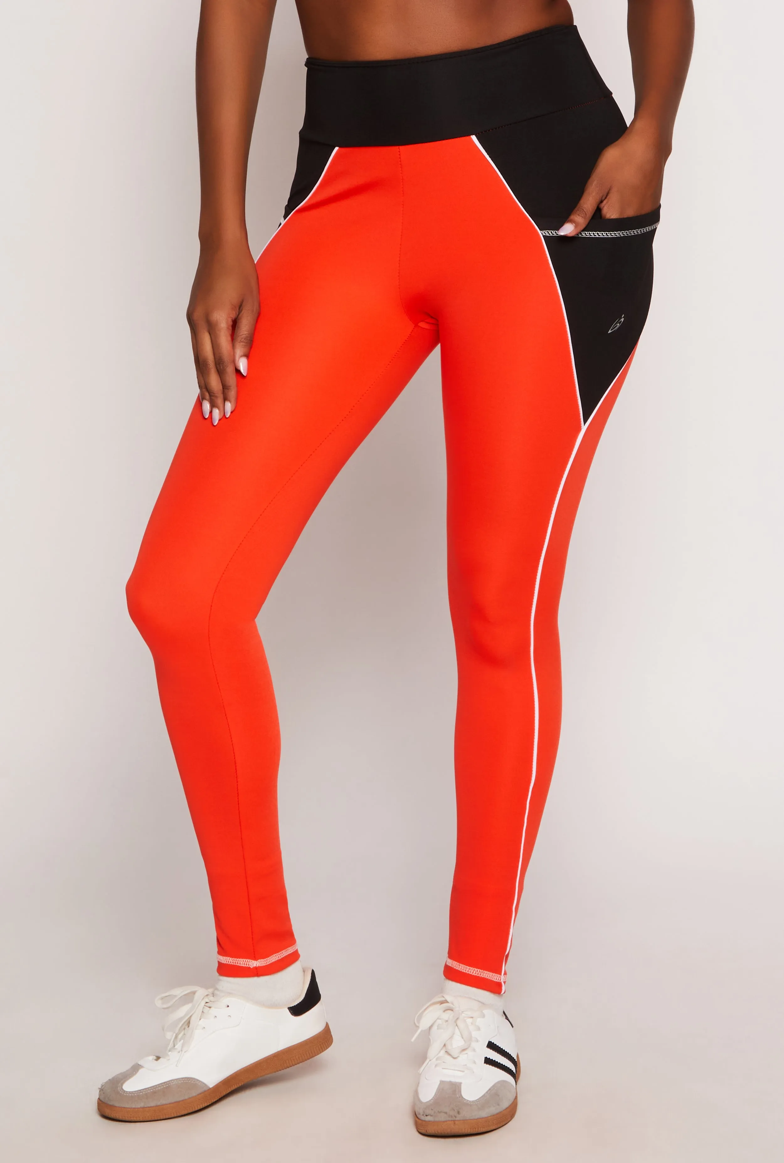 Contrast Piping Color Block Leggings sold by Rainbow product image thumbnail 2